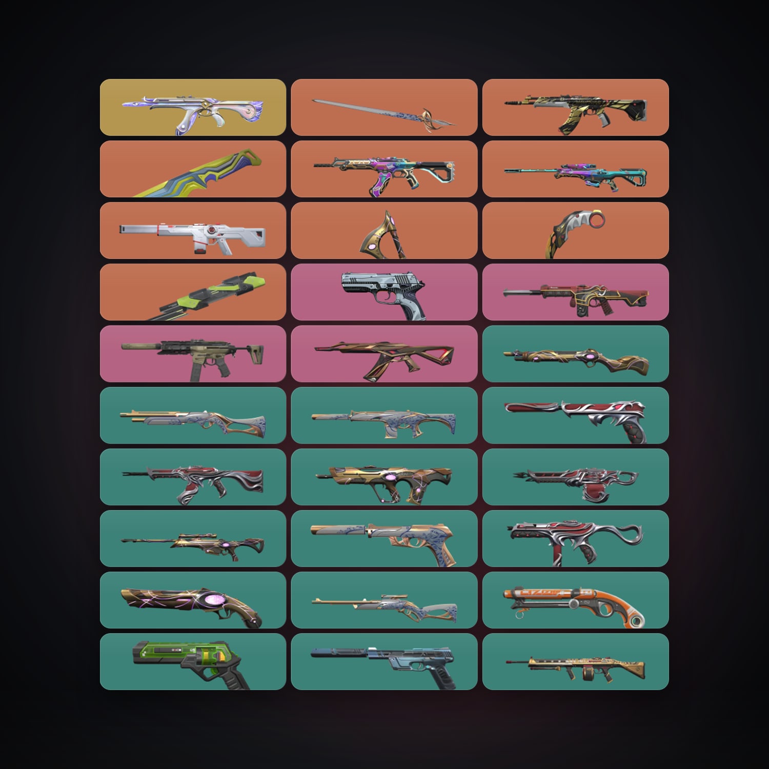 Valorant account: EU Plat 3 locker — 5 knives, 59 skins, lvl 212 — HabibiAccounts
