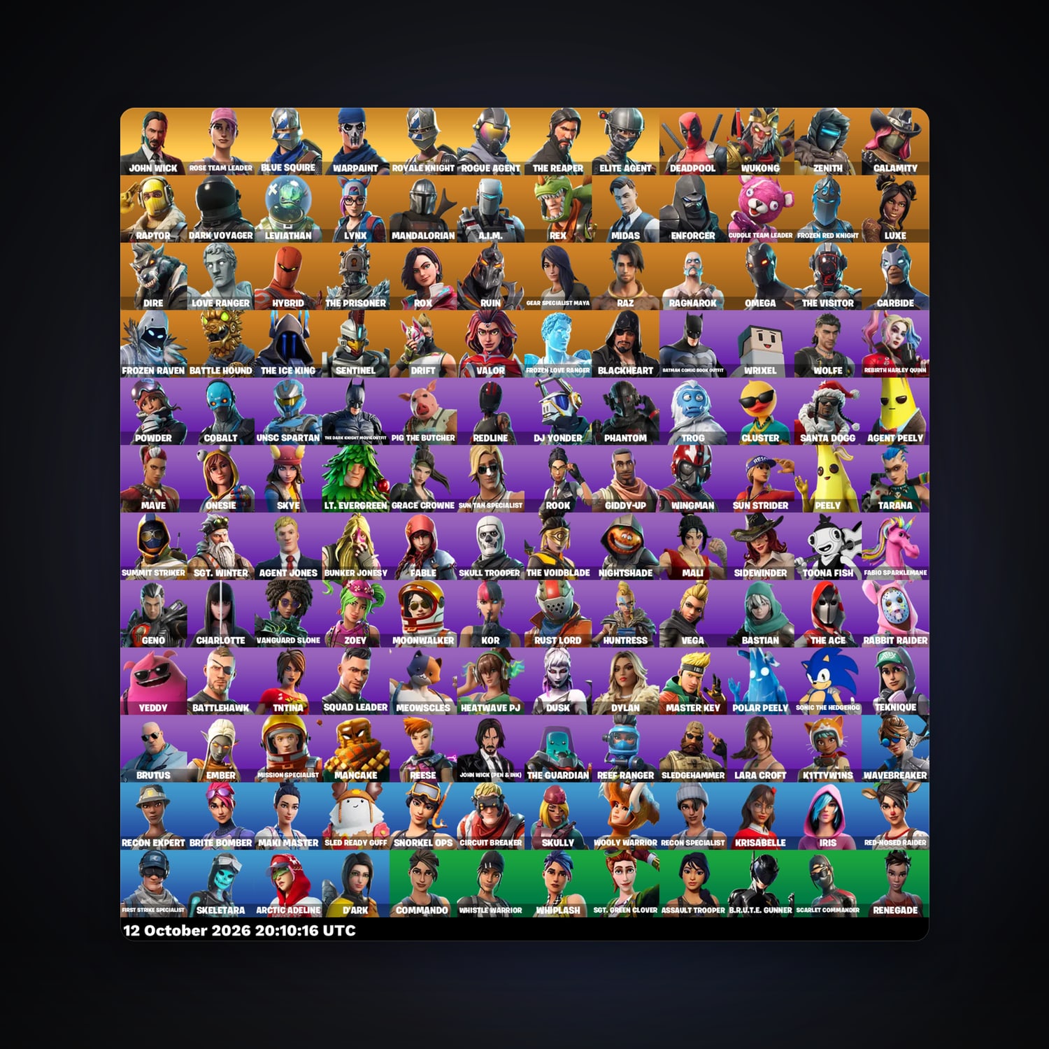 Fortnite account with Blue Squire & Royale Knight — 144 skins — 1K V-Bucks — lvl 2202 — HabibiAccounts