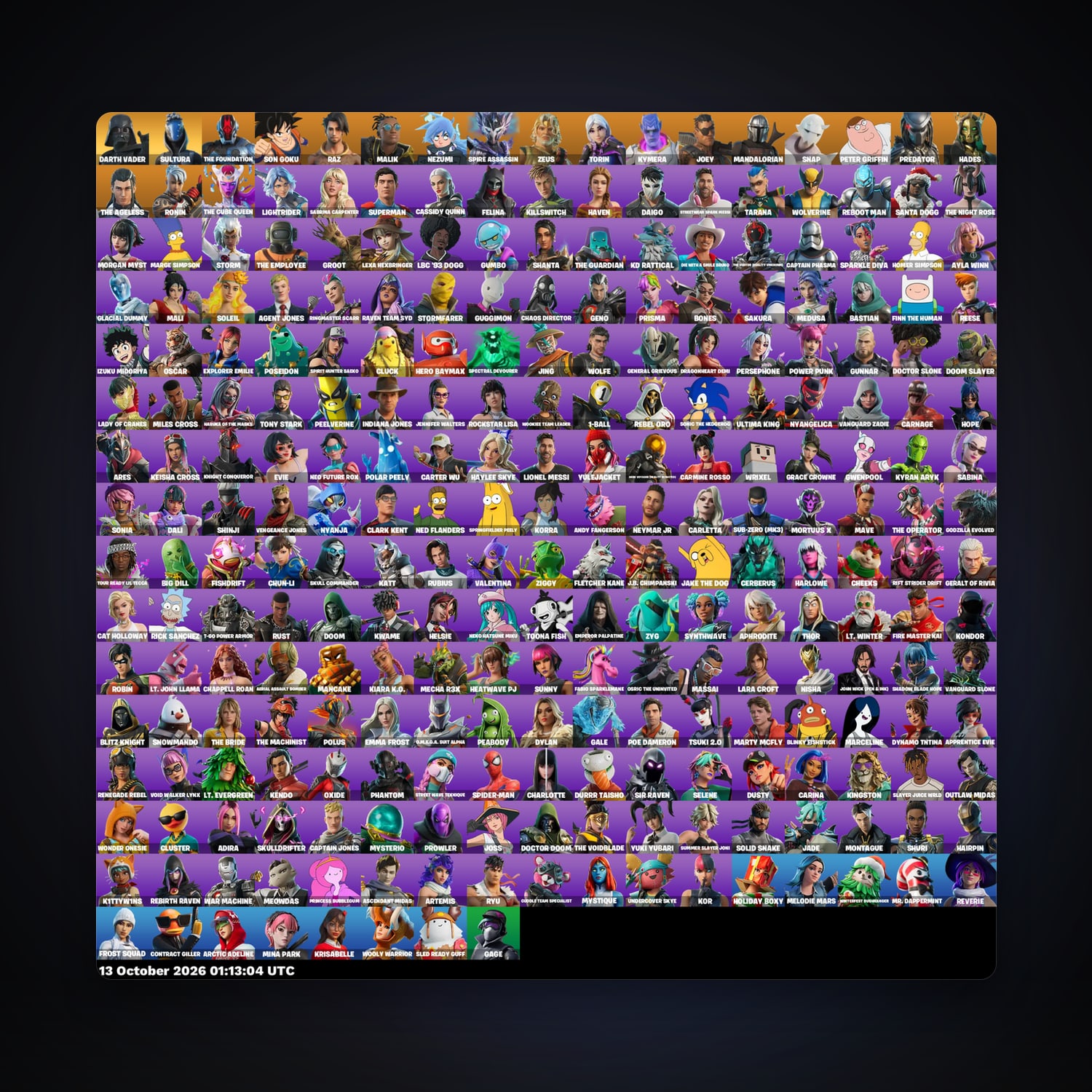 The Foundation · Son Goku | 263 Skins | 3.8K V-Bucks | Level 3669 | 449 Wins