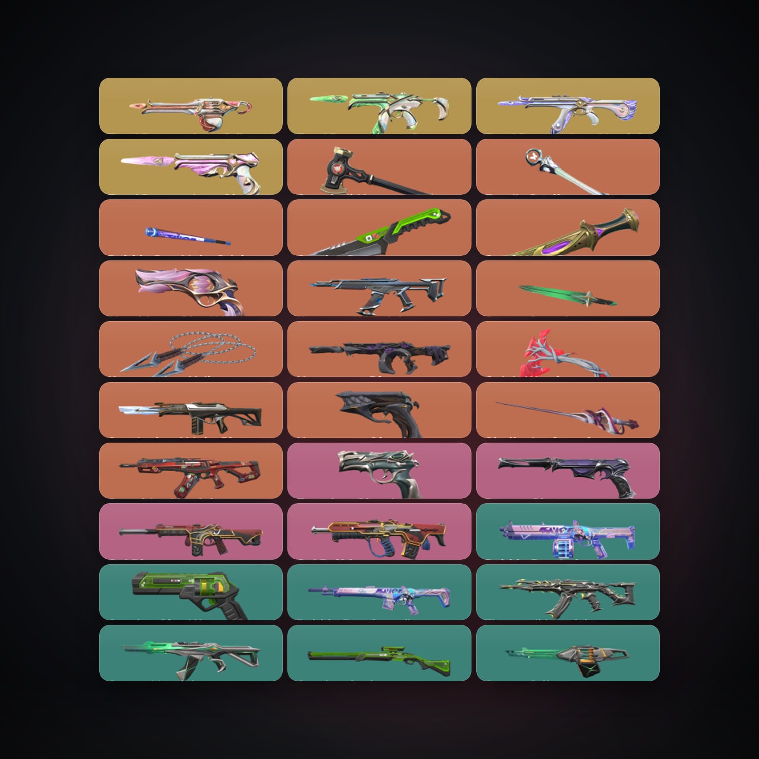 Valorant account: EU Plat 2 locker — 9 knives, 97 skins, lvl 134 — 175 LoL champions, 362 LoL skins — HabibiAccounts