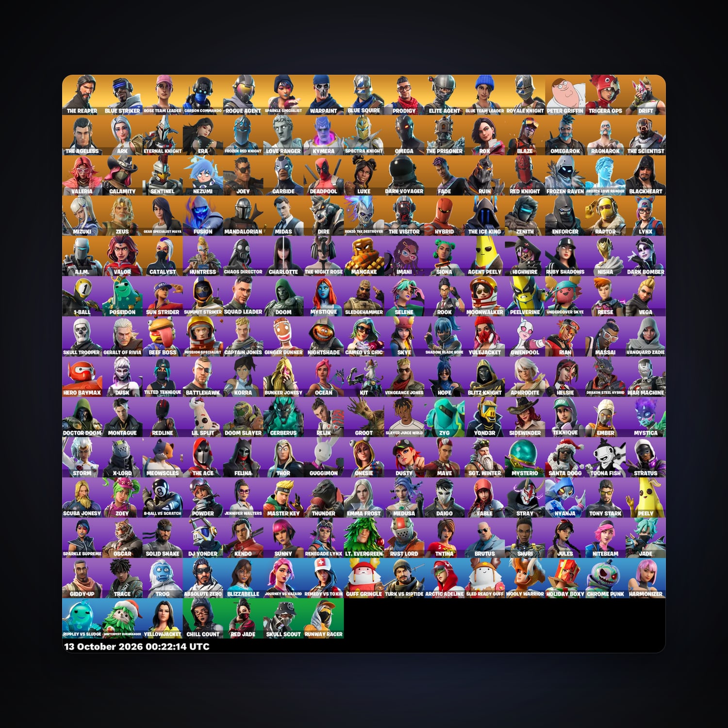 Fortnite account with Omega & Drift — 202 skins — 2.3K V-Bucks — lvl 2651 — HabibiAccounts