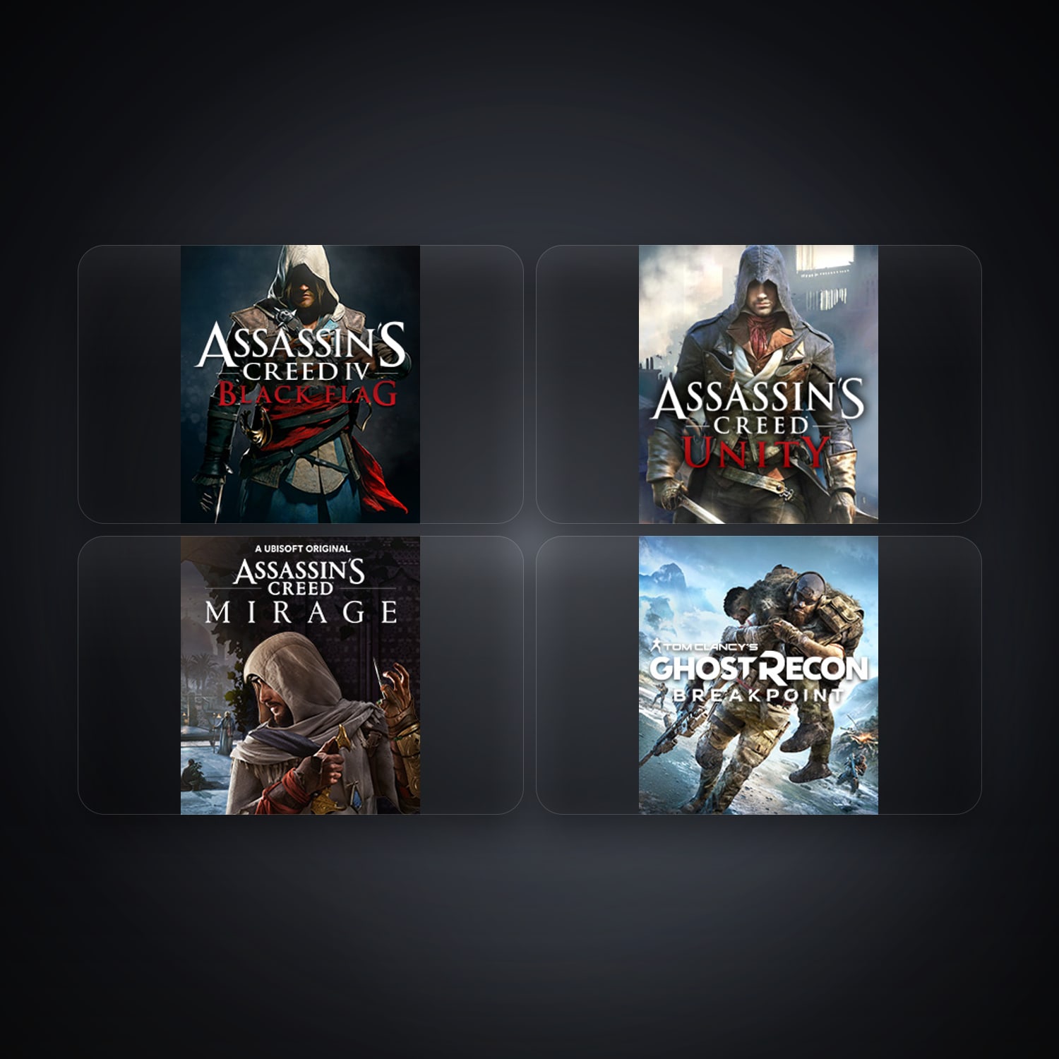 حساب يوبيسوفت فيه Assassin’s Creed IV Black Flag وAssassin's Creed Unity، FR، 4 ألعاب — HabibiAccounts