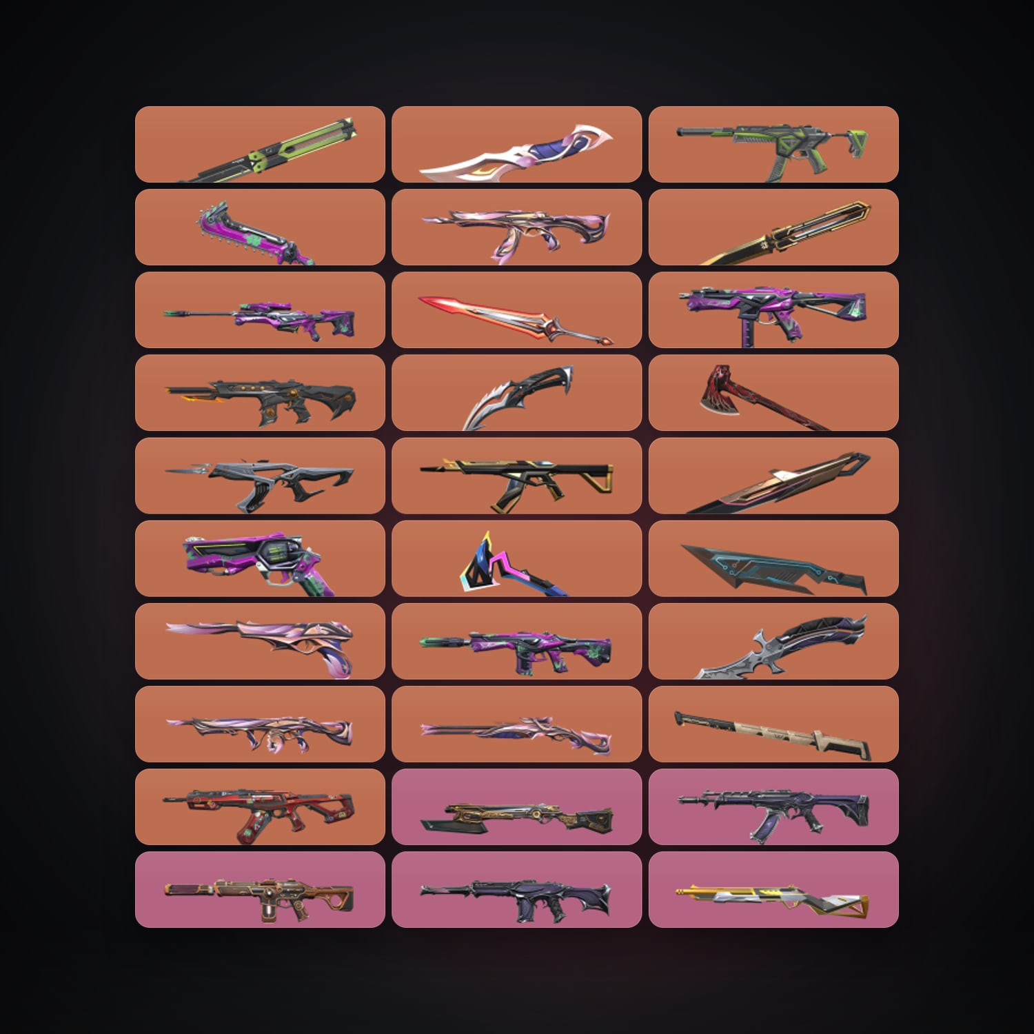 Valorant account: EU Silver 2 locker — 12 knives, 100 skins, lvl 208 — HabibiAccounts