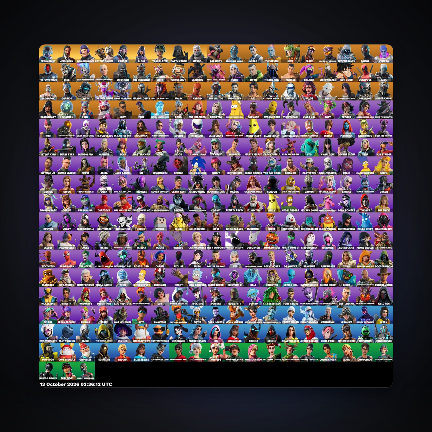 Fortnite account with Glow & Midas — 326 skins — 1.1K V-Bucks — lvl 2813 — HabibiAccounts