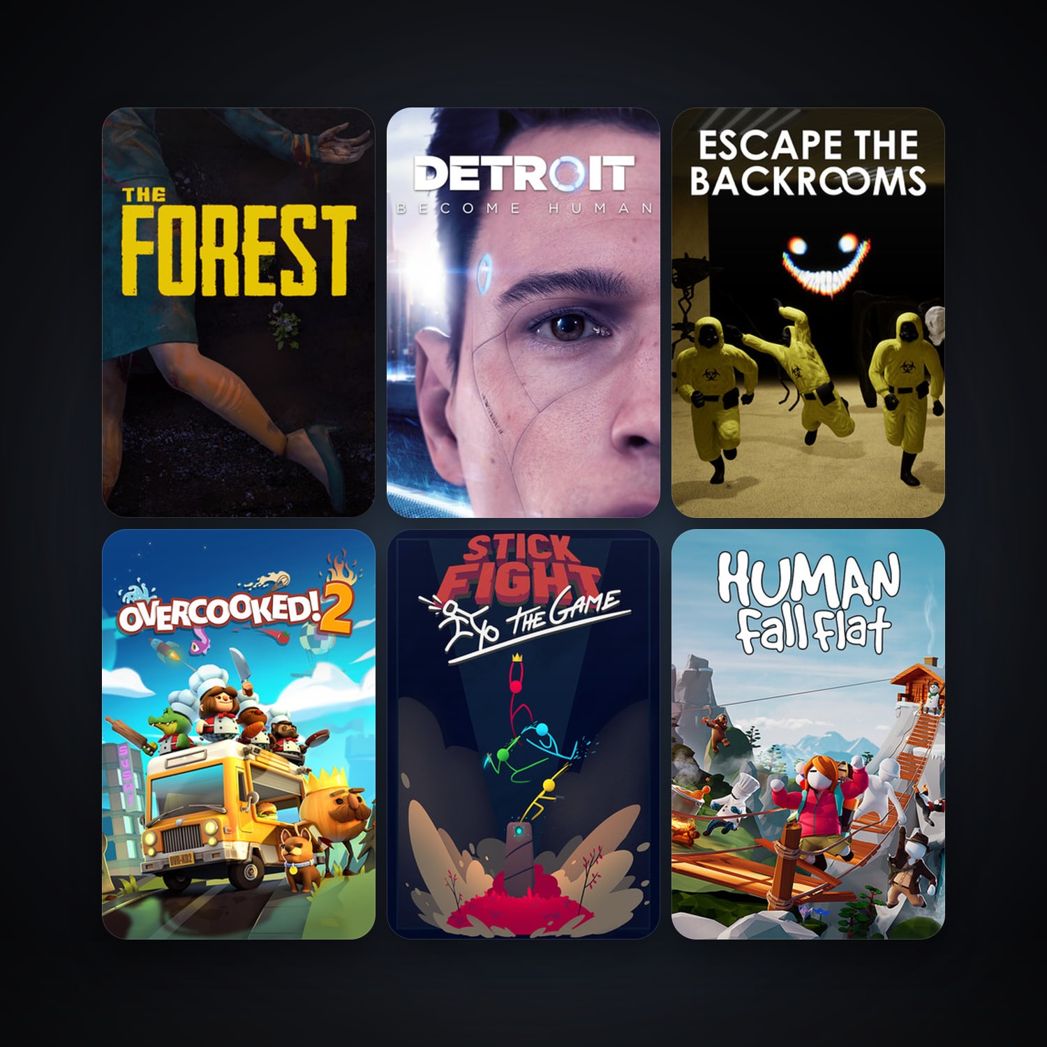 حساب ستيم فلين، The Forest وLittle Nightmares، 10 لعبة، صامد واضح — HabibiAccounts