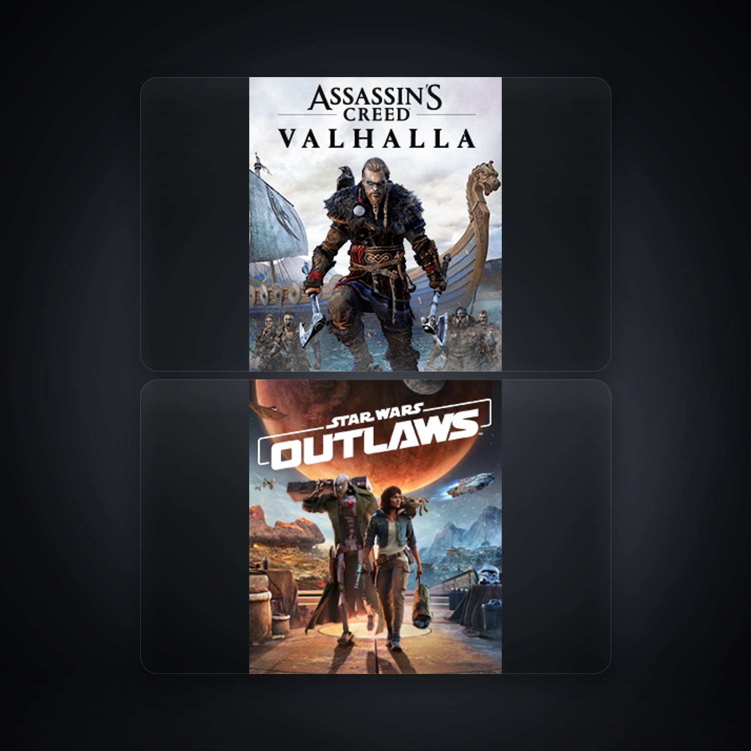 حساب يوبيسوفت فيه Assassin's Creed Valhalla وStar Wars Outlaws، IT — HabibiAccounts