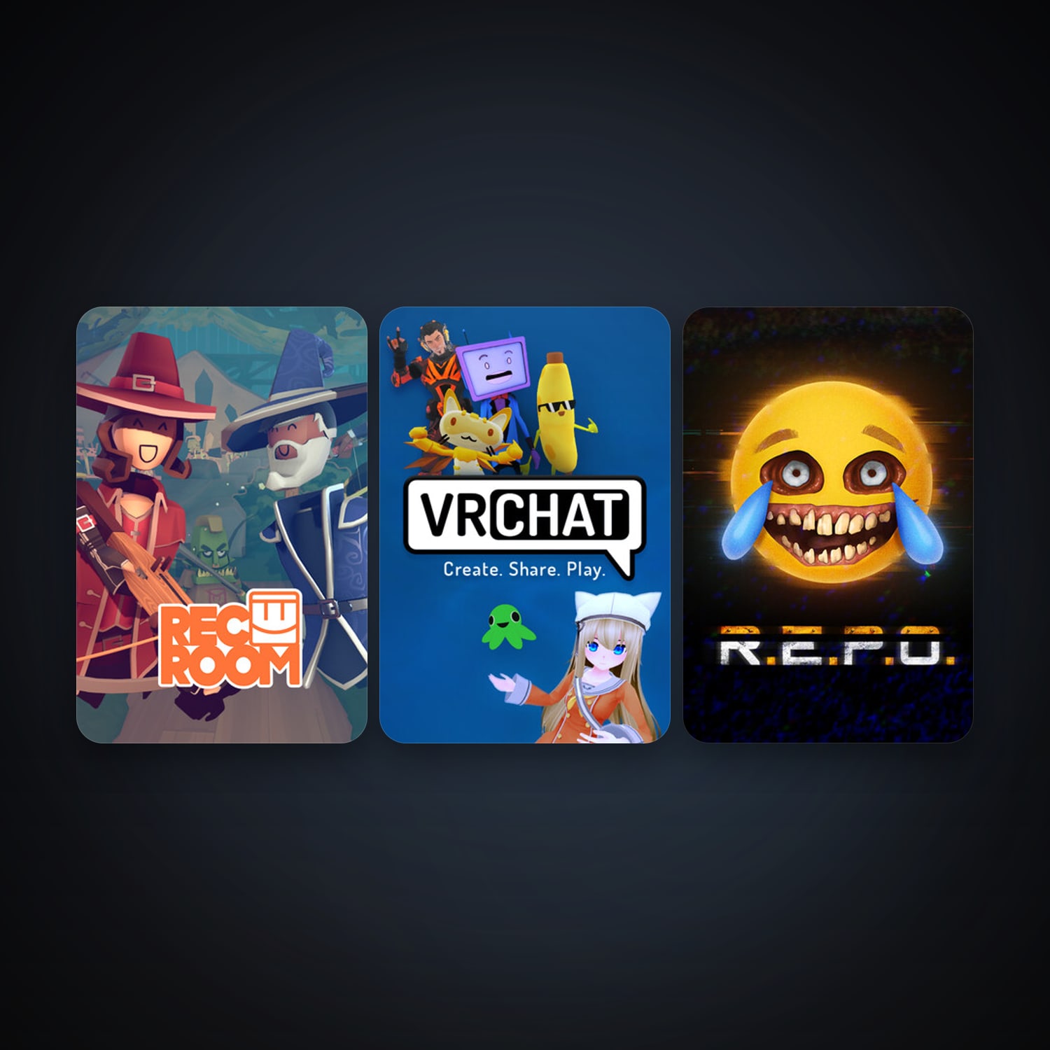 Steam account: VRChat + Rec Room, 3 games, clean — HabibiAccounts