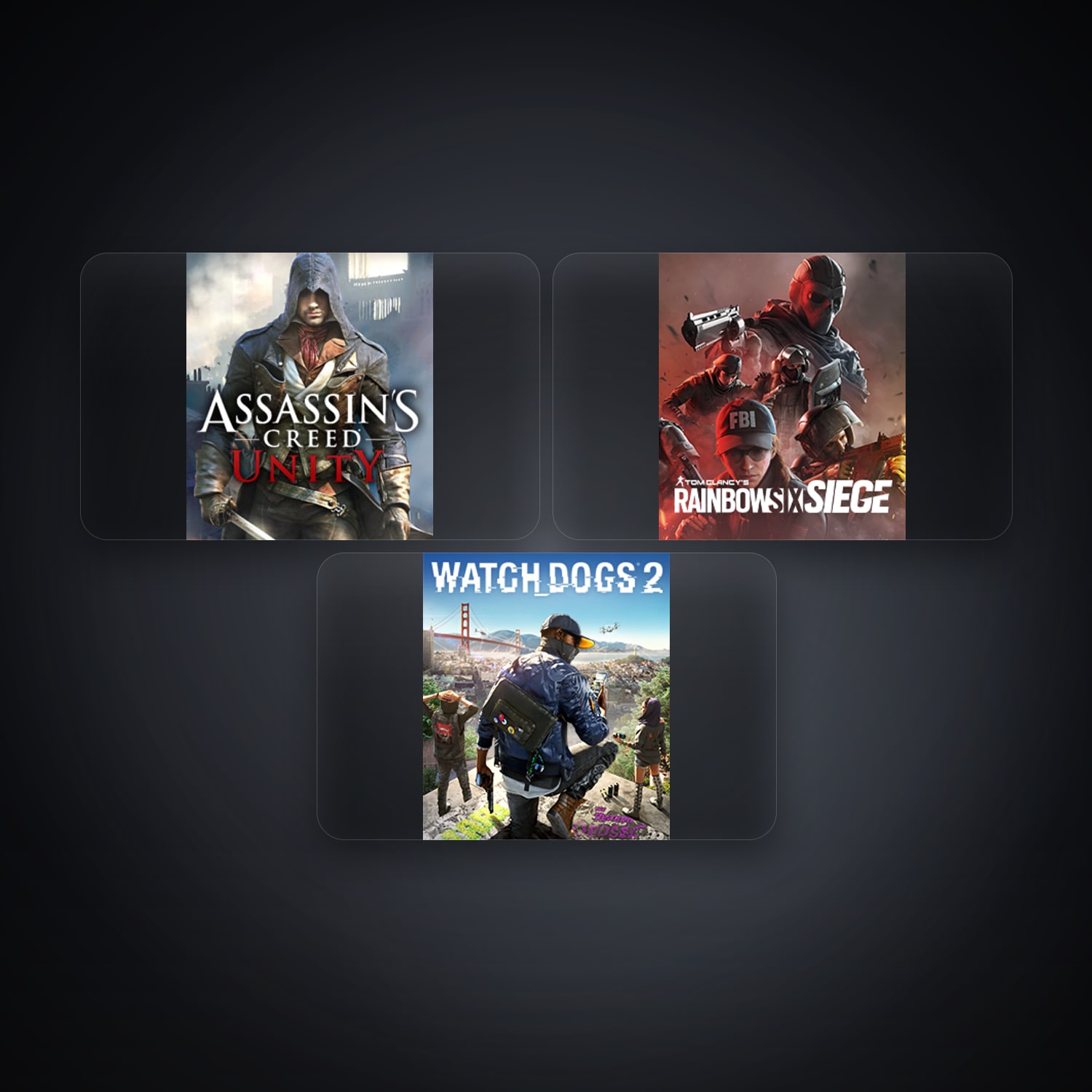 Ubisoft account — Assassin's Creed Unity + Tom Clancy's Rainbow Six Siege (Steam) — SA — 3 games — HabibiAccounts