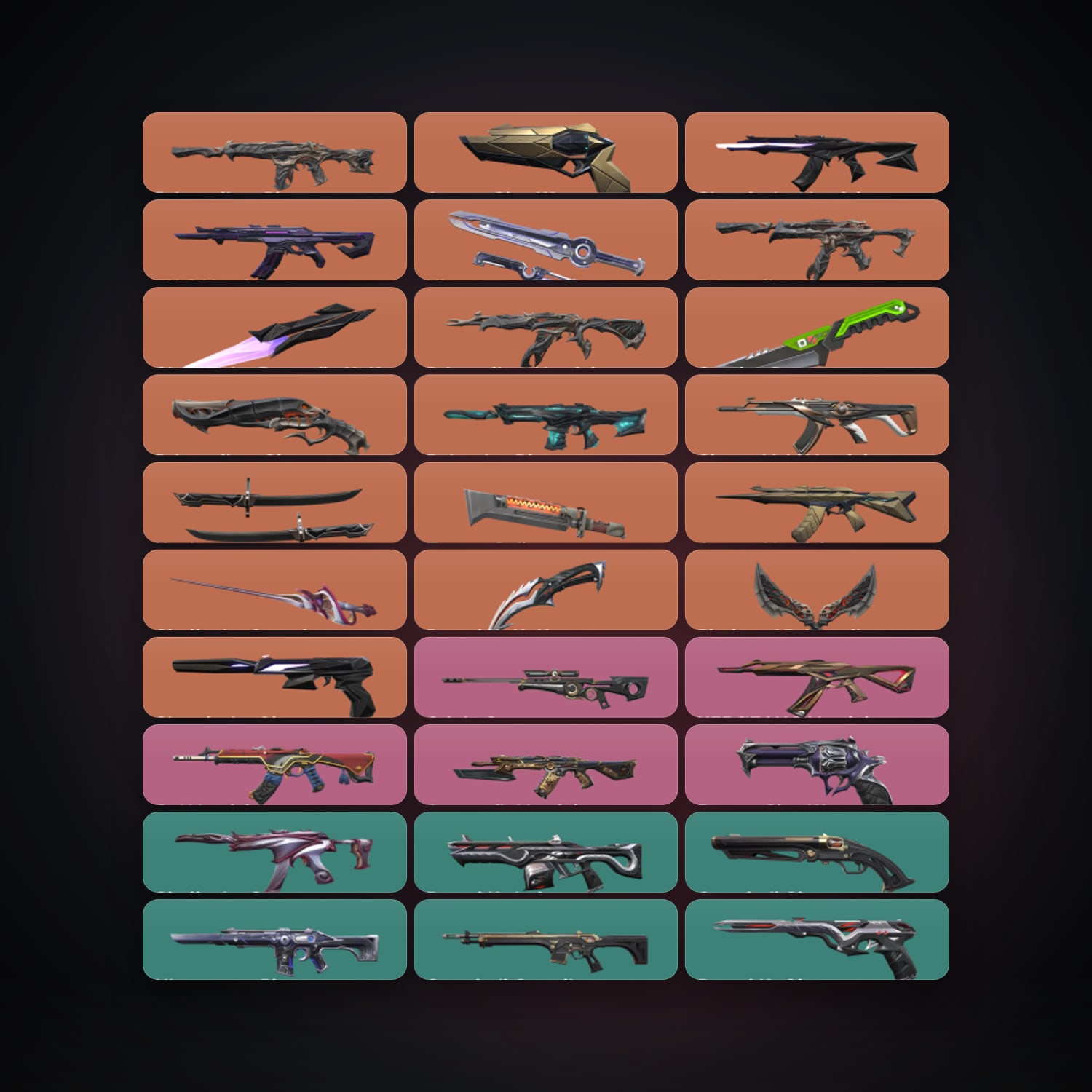 Valorant account: EU Gold 2 locker — 8 knives, 99 skins, lvl 151 — HabibiAccounts