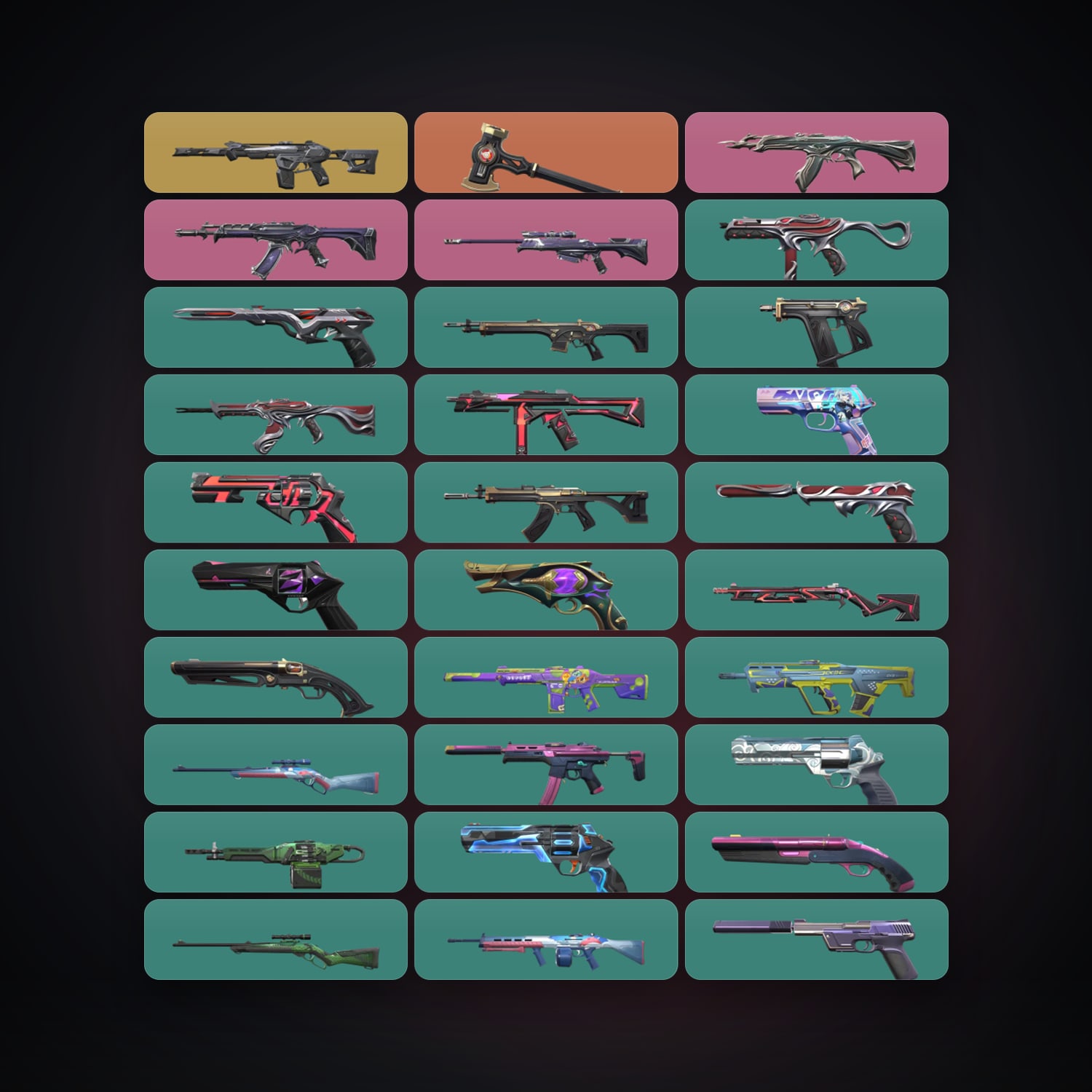 Valorant account: AP Bronze 1 locker — 1 knife, 45 skins, lvl 206 — HabibiAccounts