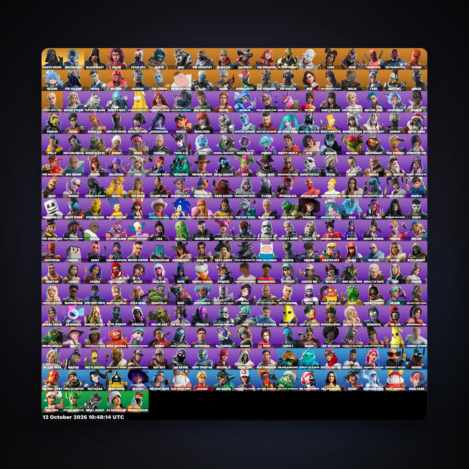 Fortnite account with Blackheart & Valor — 293 skins — 150 V-Bucks — lvl 2052 — HabibiAccounts