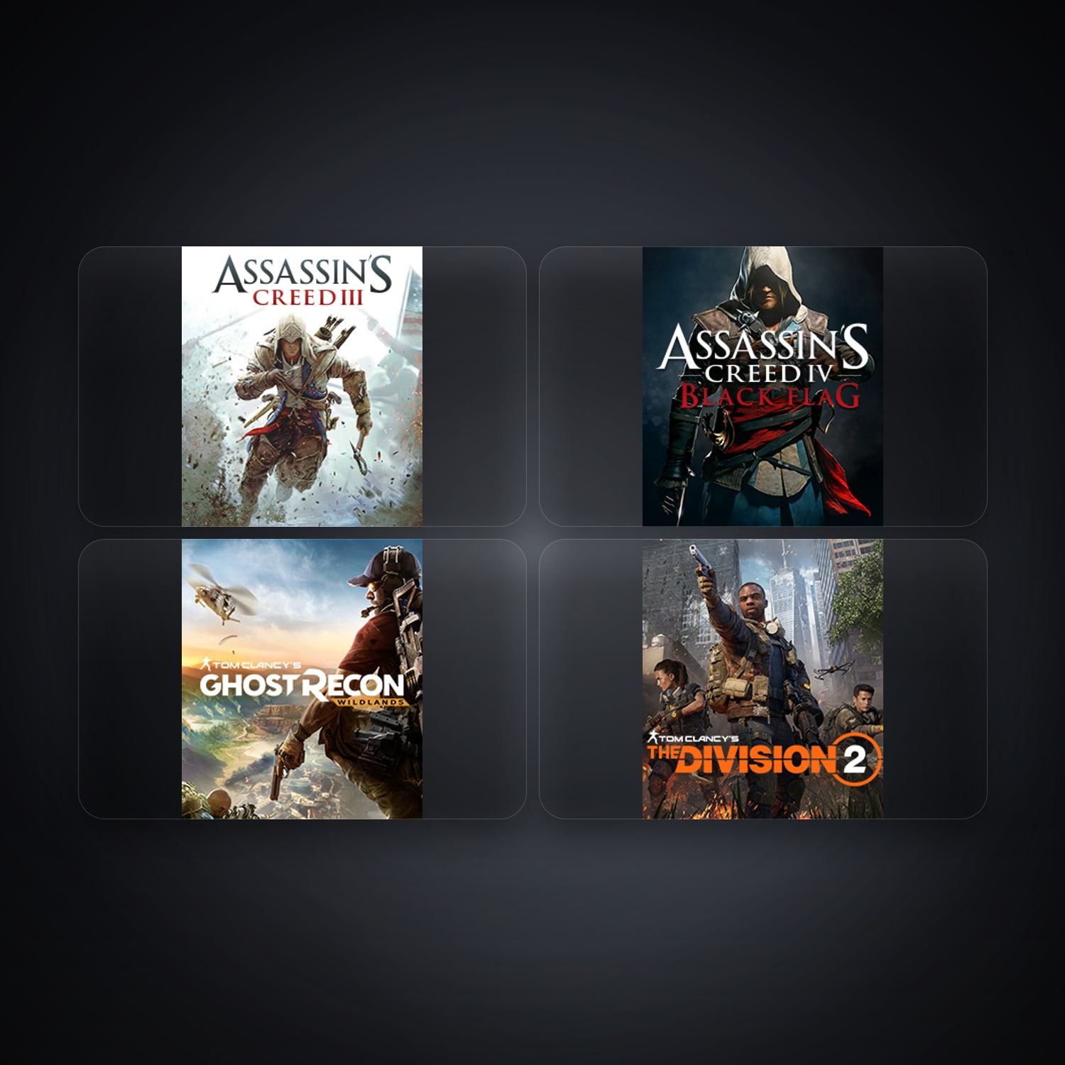 حساب يوبيسوفت فيه Assassin's Creed III وAssassin’s Creed IV Black Flag، MX، 4 ألعاب — HabibiAccounts
