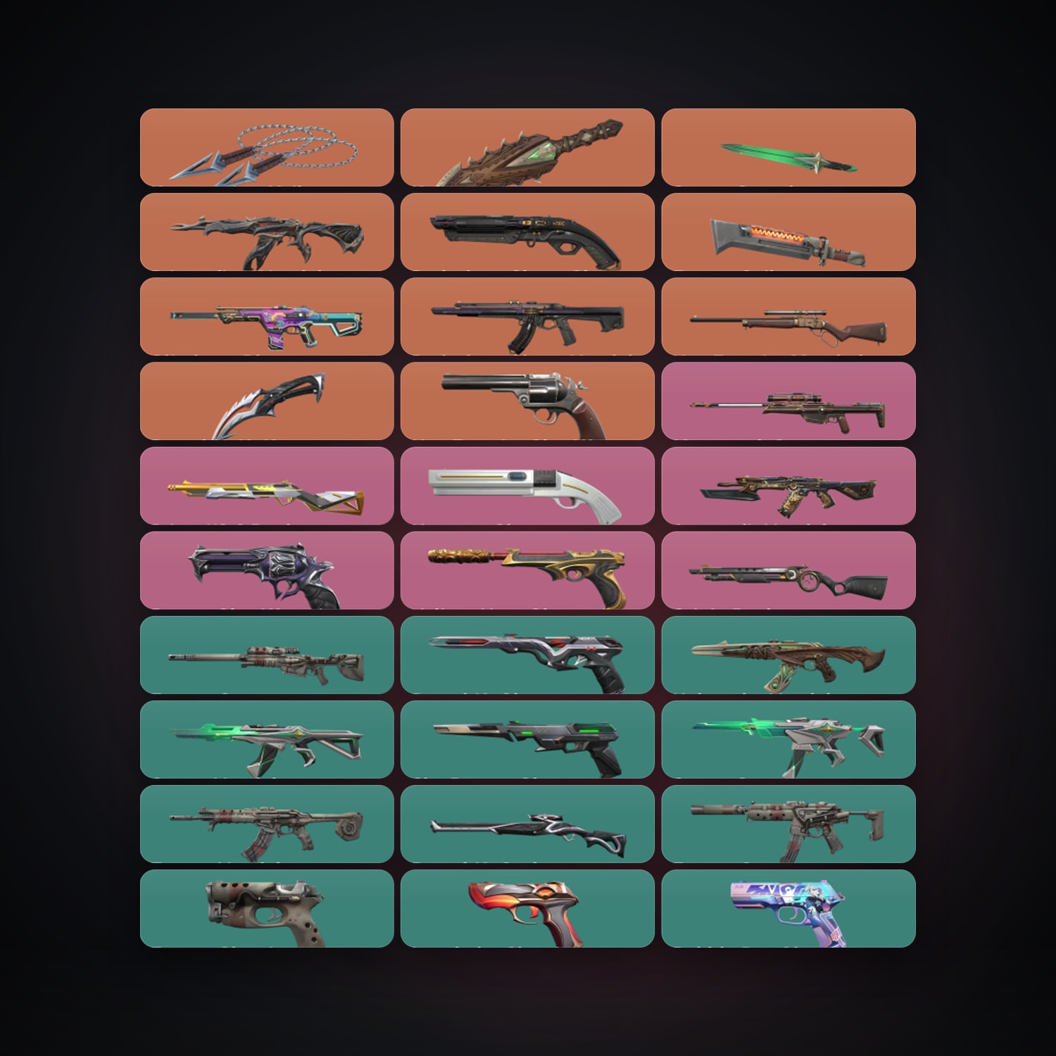 Valorant account: EU Gold 3 locker — 5 knives, 69 skins, lvl 347 — HabibiAccounts