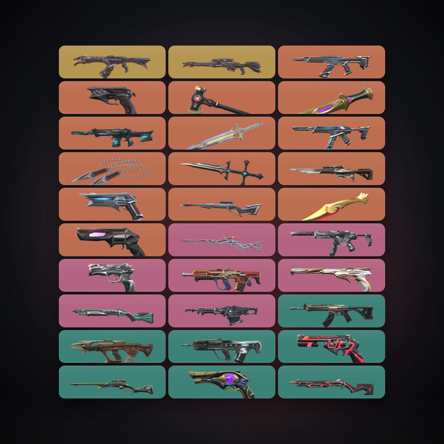 Valorant account: AP Silver 2 locker — 6 knives, 77 skins, lvl 93 — 34 LoL champions — HabibiAccounts
