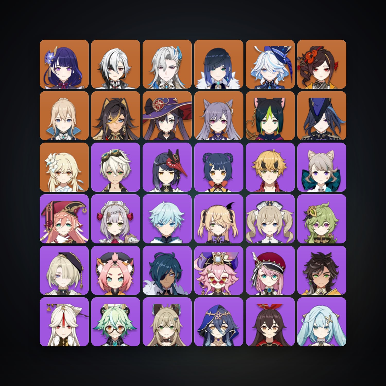 Genshin Impact account — AR 57 | 48 Chars | 12× 5★ — HabibiAccounts