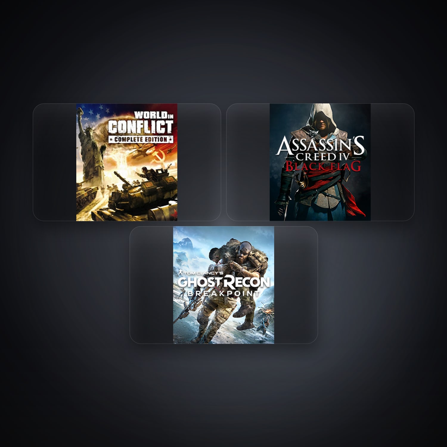 حساب يوبيسوفت فيه World In Conflict وAssassin’s Creed IV Black Flag، TH، 3 ألعاب — HabibiAccounts