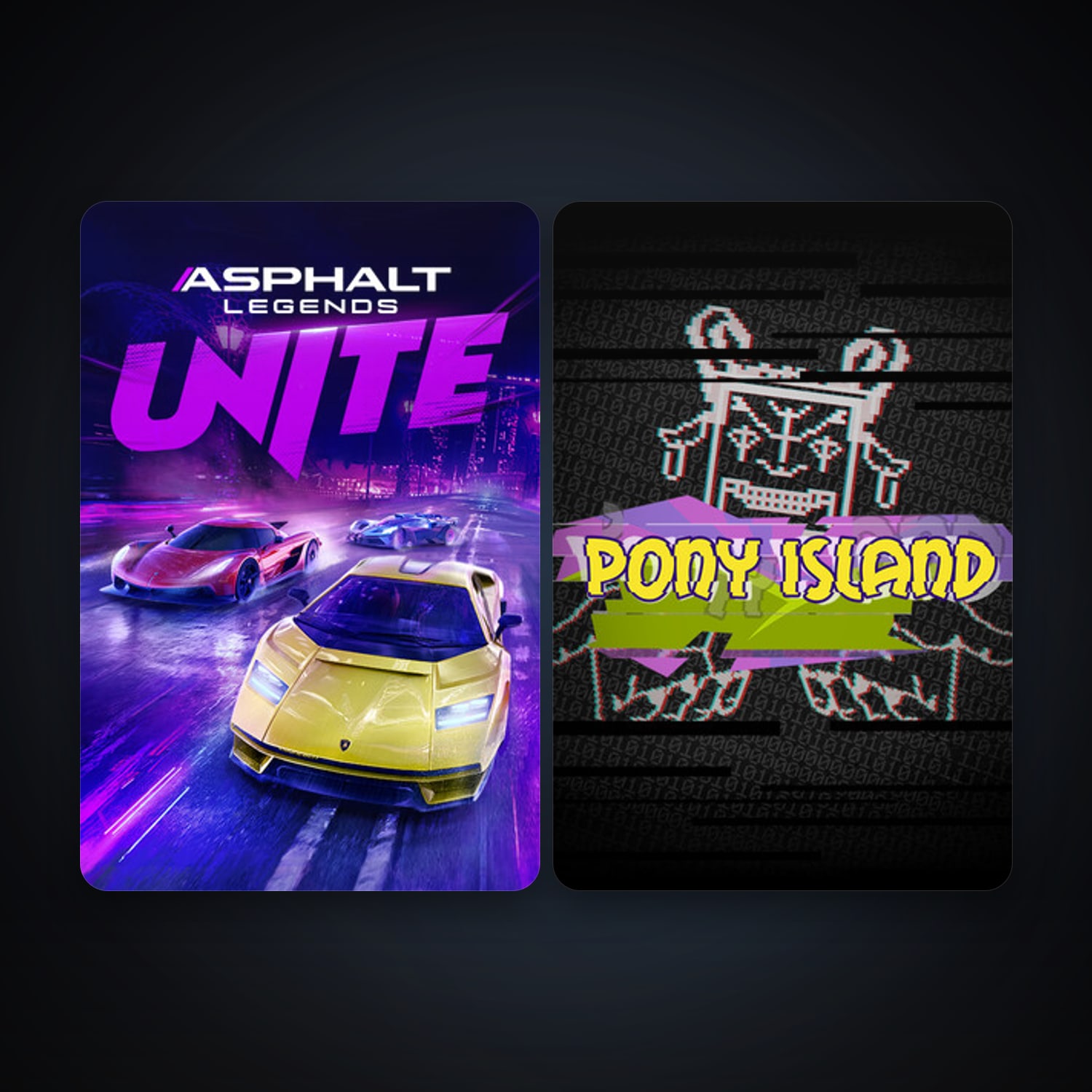 حساب ستيم فلين، Pony Island وAsphalt Legends Unite، 3 لعبة، صامد واضح — HabibiAccounts