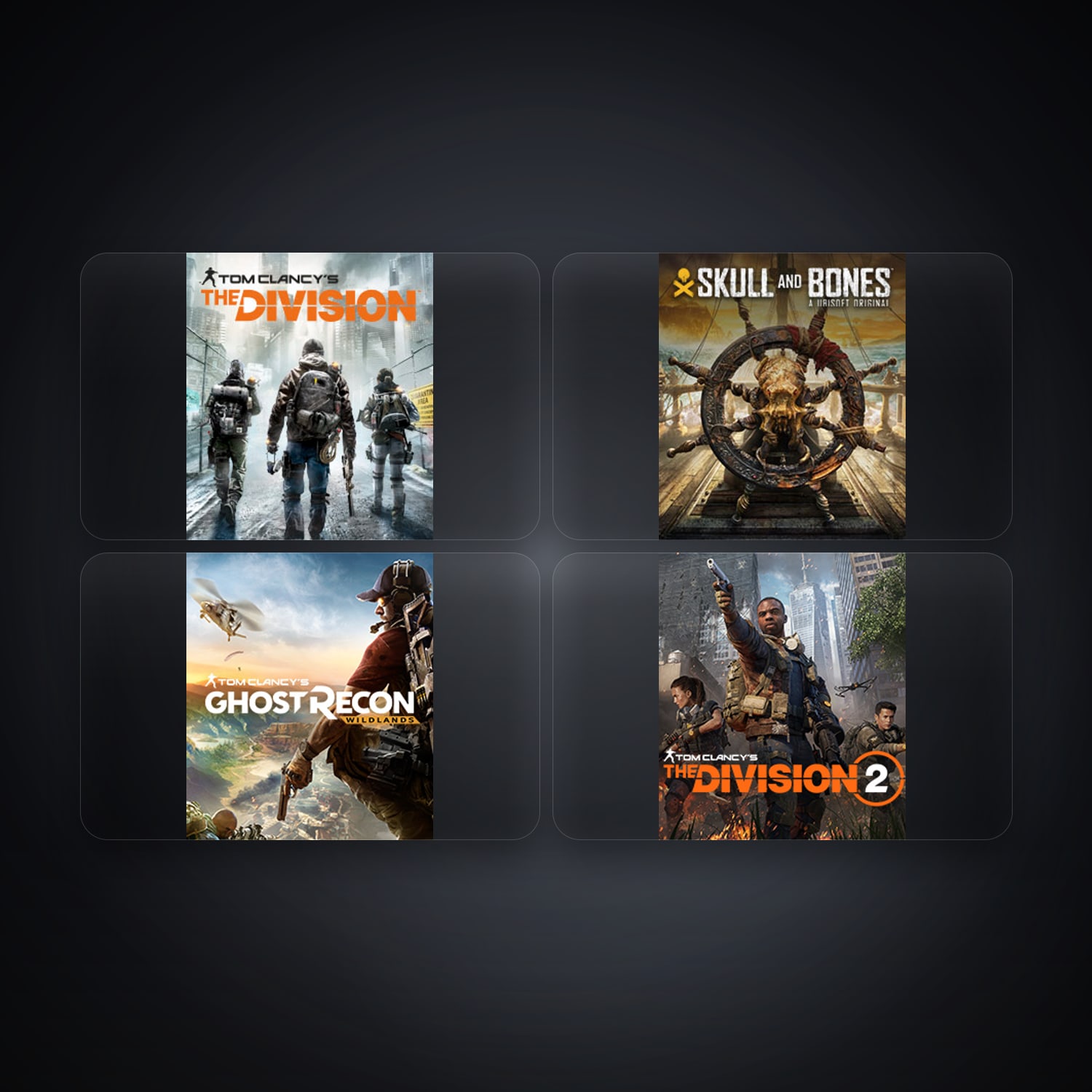 حساب يوبيسوفت فيه Tom Clancy's The Division وSkull and Bones، US، 4 ألعاب — HabibiAccounts