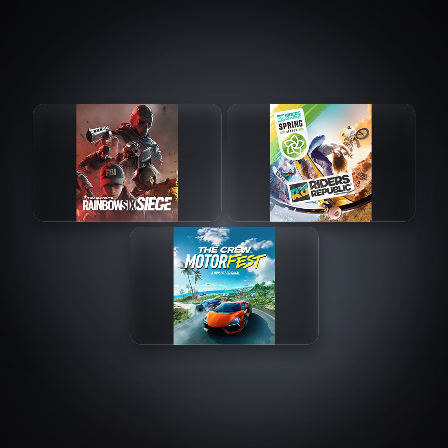 حساب يوبيسوفت فيه Tom Clancy's Rainbow Six Siege وRiders Republic، CO، 3 ألعاب — HabibiAccounts