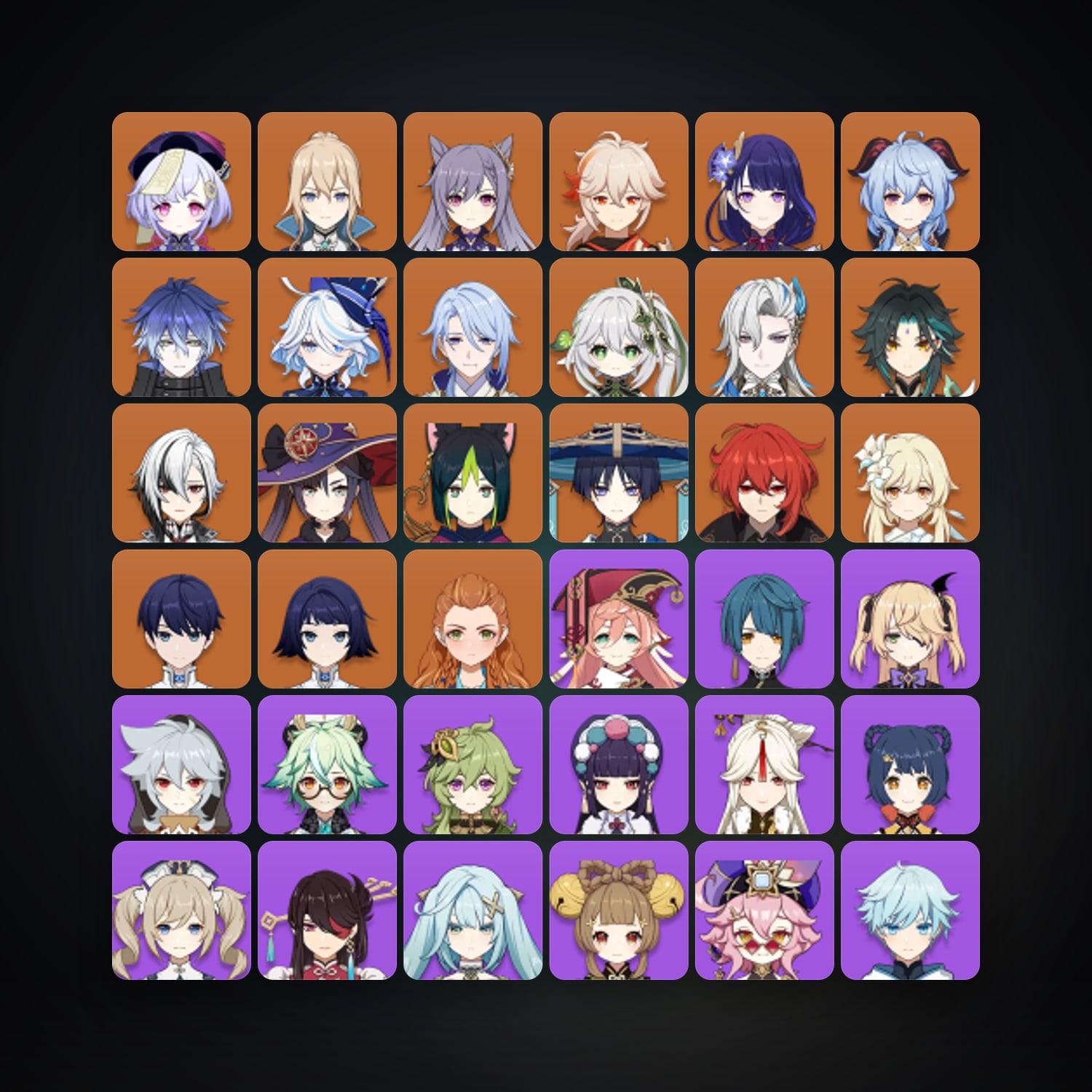 Genshin Impact | AR 57 | 60 Chars | 17× 5★ — Genshin / miHoYo Account — HabibiAccounts
