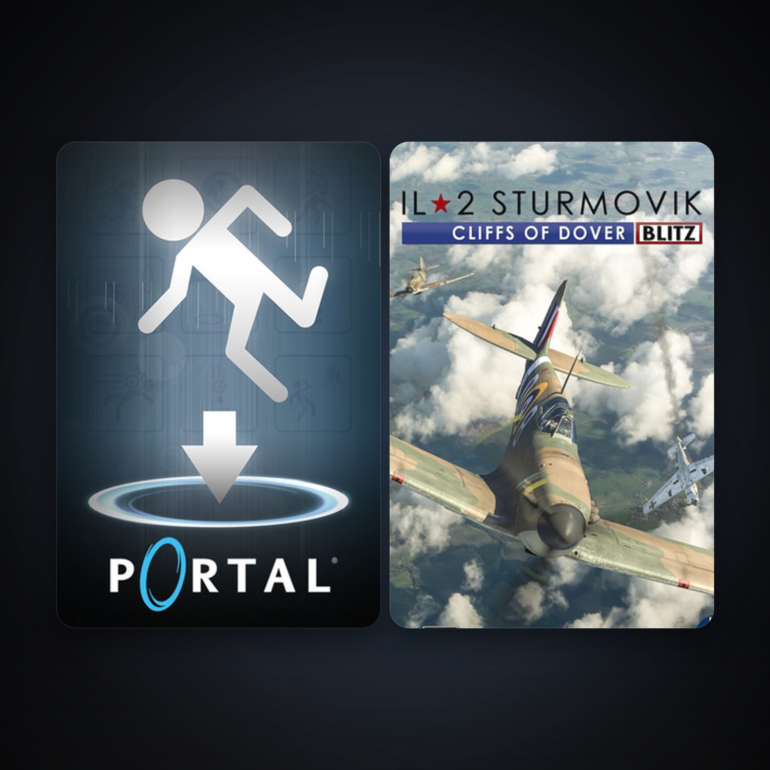 Steam account: Portal + IL-2 Sturmovik: Cliffs of Dover Blitz Edition, 3 games, clean — HabibiAccounts