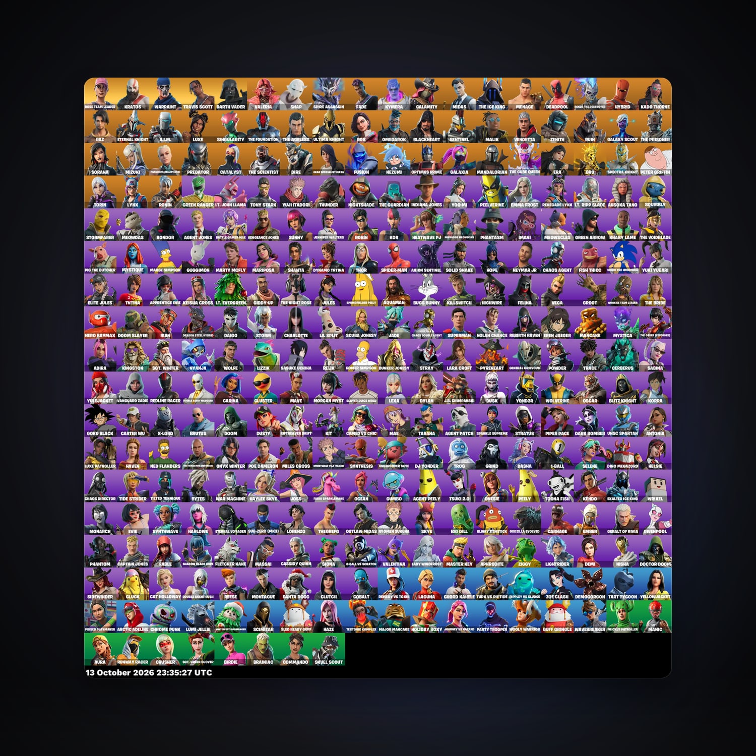 Fortnite account with Midas & Deadpool — 314 skins — 300 V-Bucks — lvl 3772 — HabibiAccounts