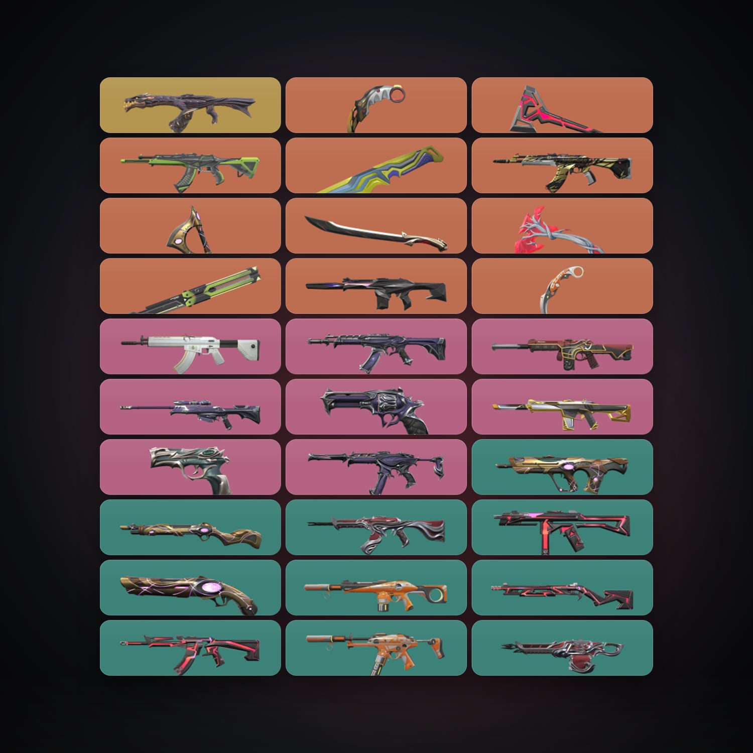 Valorant account: NA Silver 1 locker — 8 knives, 75 skins, lvl 177 — HabibiAccounts