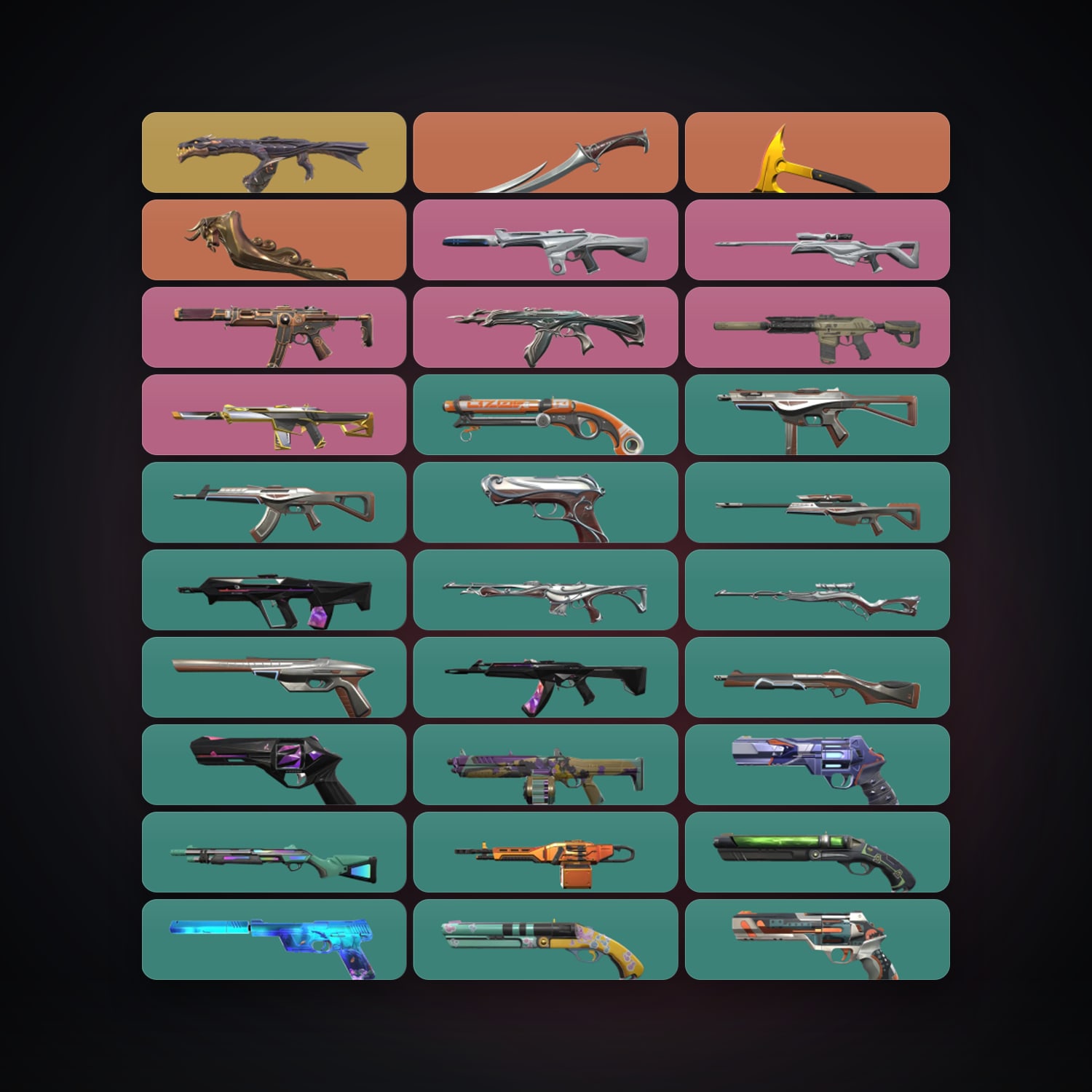 Valorant account: EU Diamond 1 locker — 3 knives, 62 skins, lvl 263 — 15 LoL champions — HabibiAccounts
