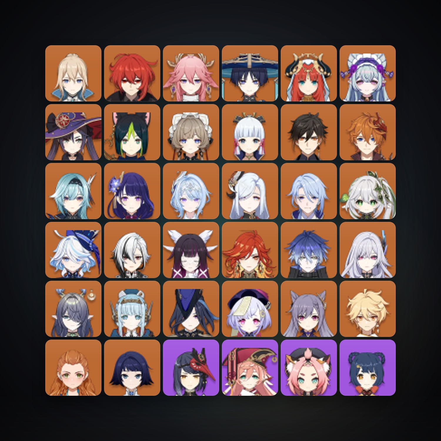 Genshin Impact account — AR 60 | 82 Chars | 29× 5★ — HabibiAccounts