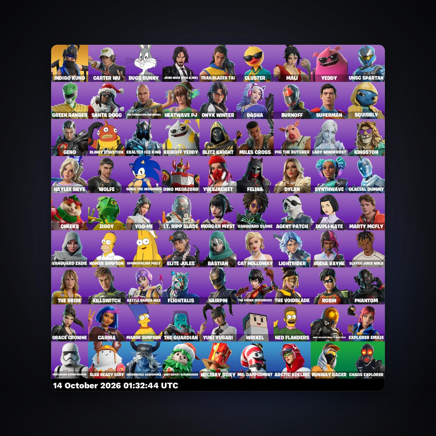 Fortnite account with UNSC Spartan & Santa Dogg — 81 skins — 900 V-Bucks — lvl 2698 — HabibiAccounts