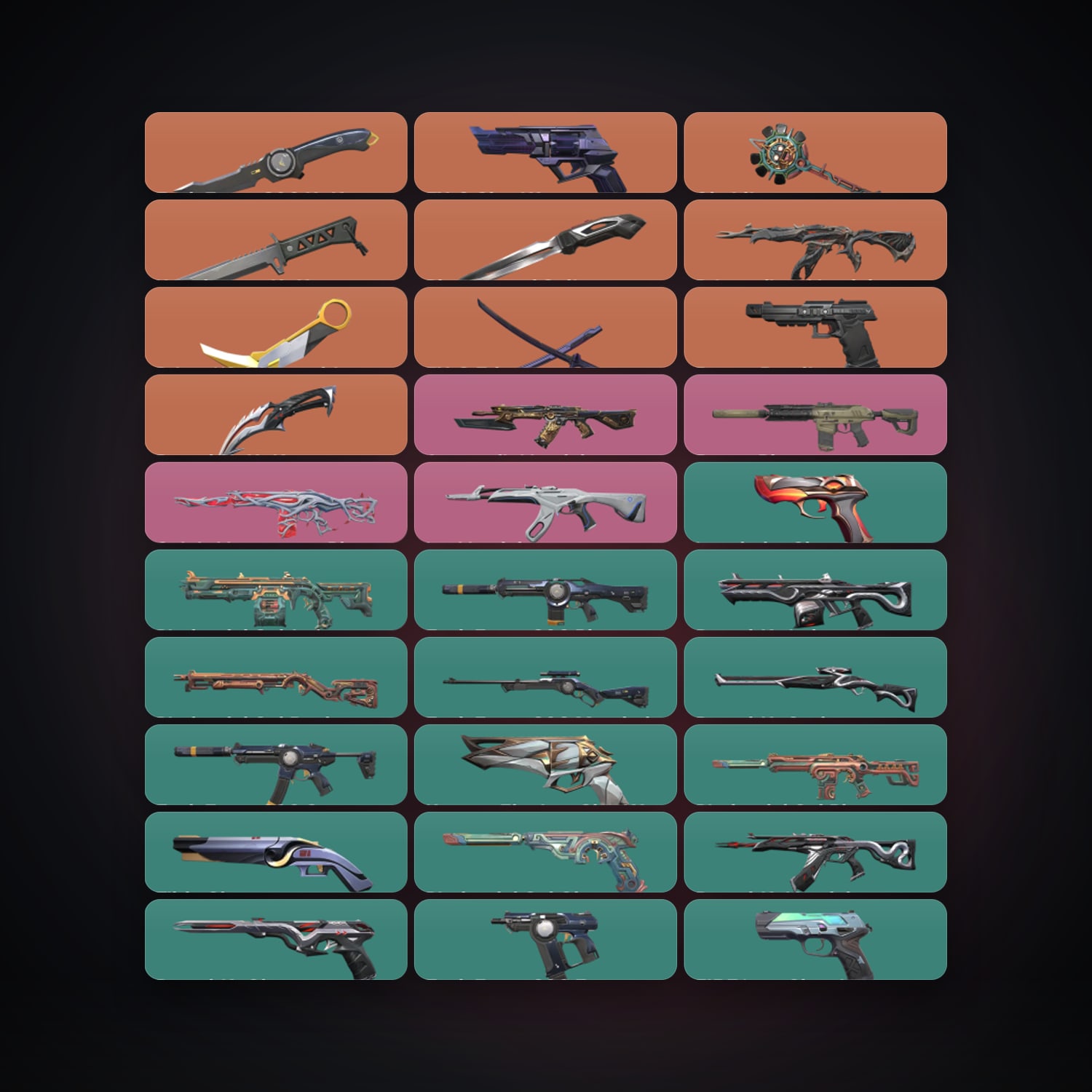 Valorant account: EU Diamond 2 locker — 7 knives, 68 skins, lvl 348 — HabibiAccounts