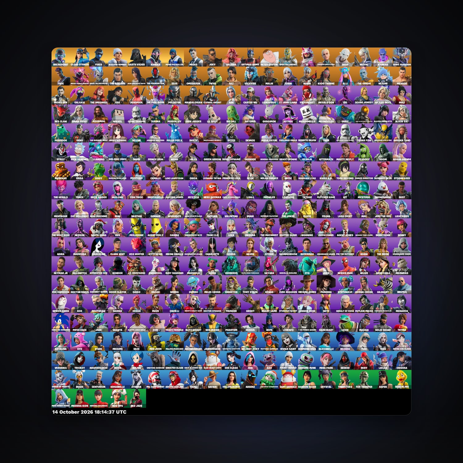 Fortnite account with Midas & Joey — 347 skins — 2K V-Bucks — lvl 4093 — HabibiAccounts