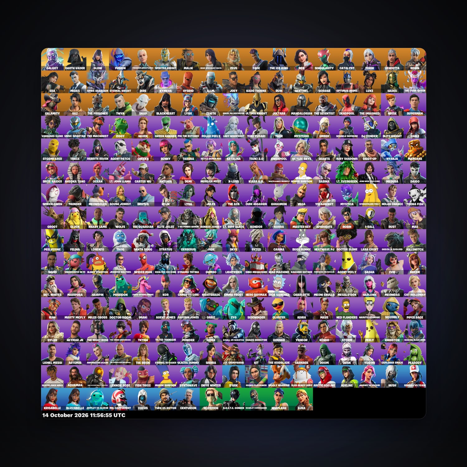 Fortnite account with Fusion & Paradigm (Reality-659) — 267 skins — 2.9K V-Bucks — lvl 5642 — HabibiAccounts