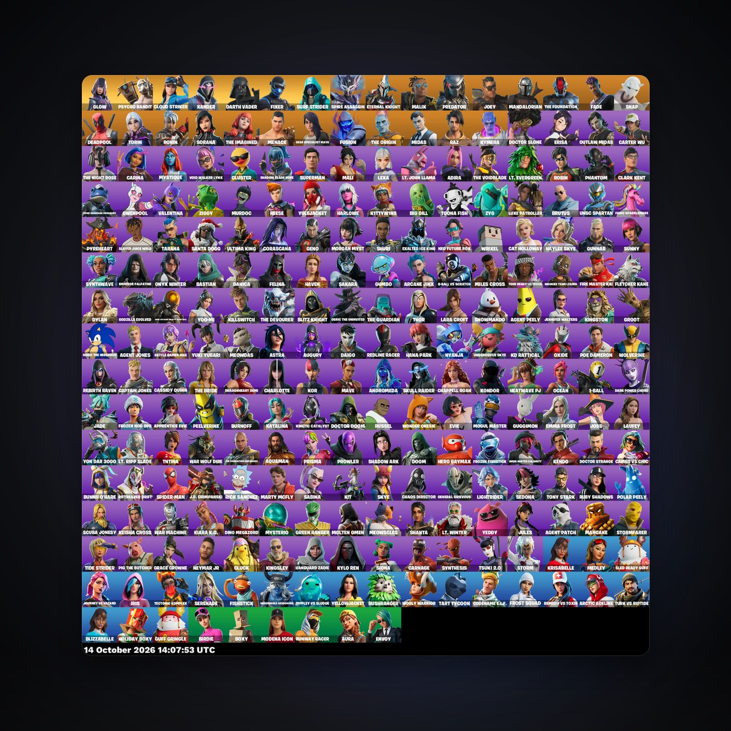 Fortnite account with Deadpool & Spire Assassin — 249 skins — 1.1K V-Bucks — lvl 4111 — HabibiAccounts