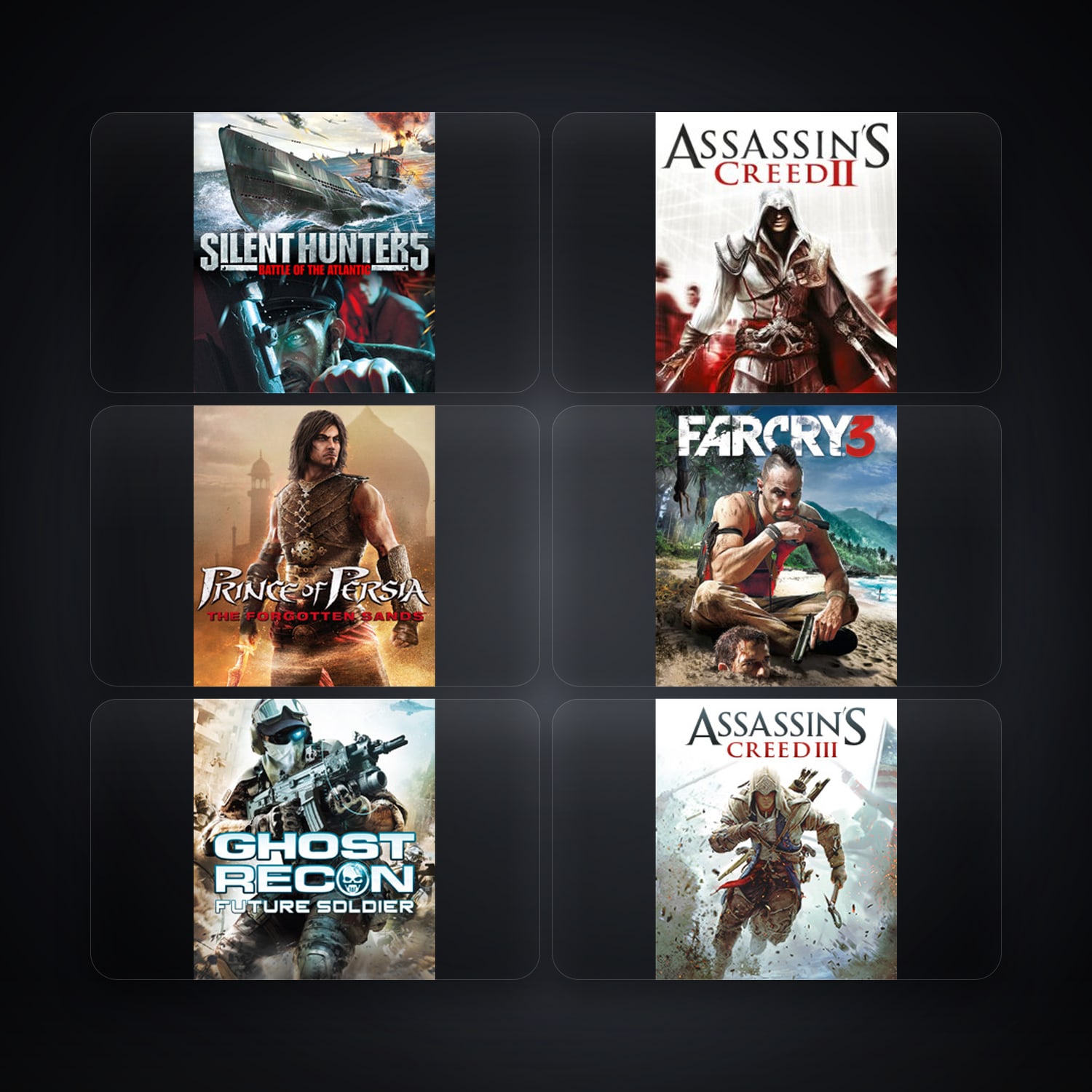 Ubisoft account — Silent Hunter 5 + Assassin's Creed II — BR — 14 games — HabibiAccounts