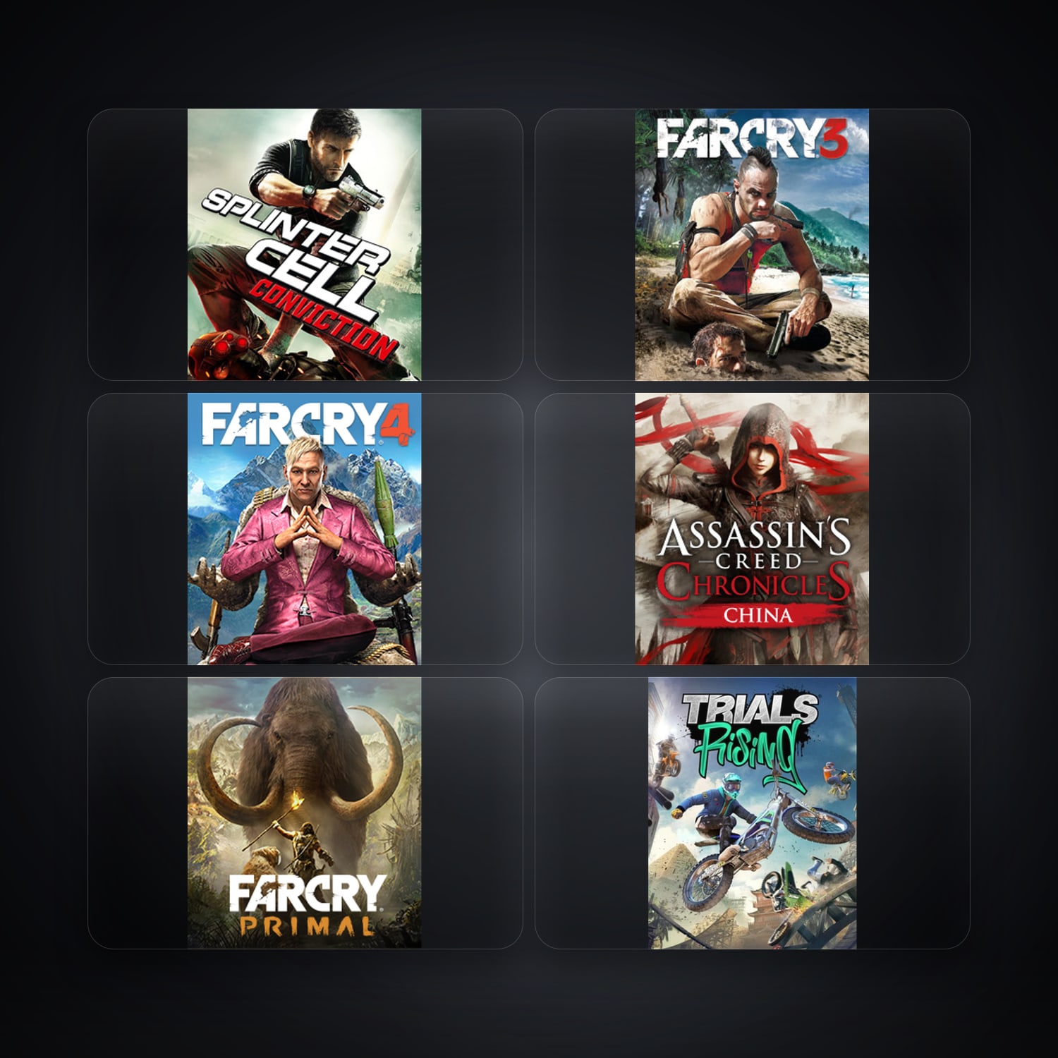 Ubisoft account — Tom Clancy's Splinter Cell Conviction + Far Cry 3 Deluxe Edition — IT — 11 games — HabibiAccounts