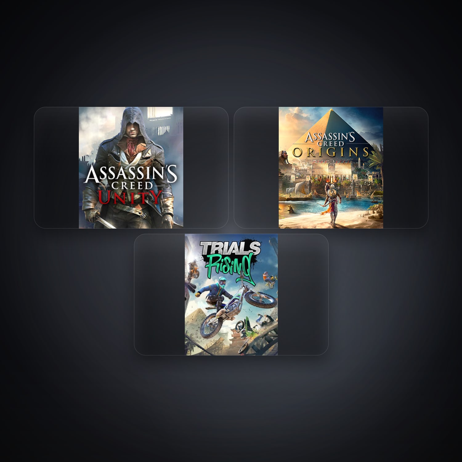 Ubisoft account — Assassin's Creed Unity + Assassin's Creed Origins — CA — 3 games — HabibiAccounts