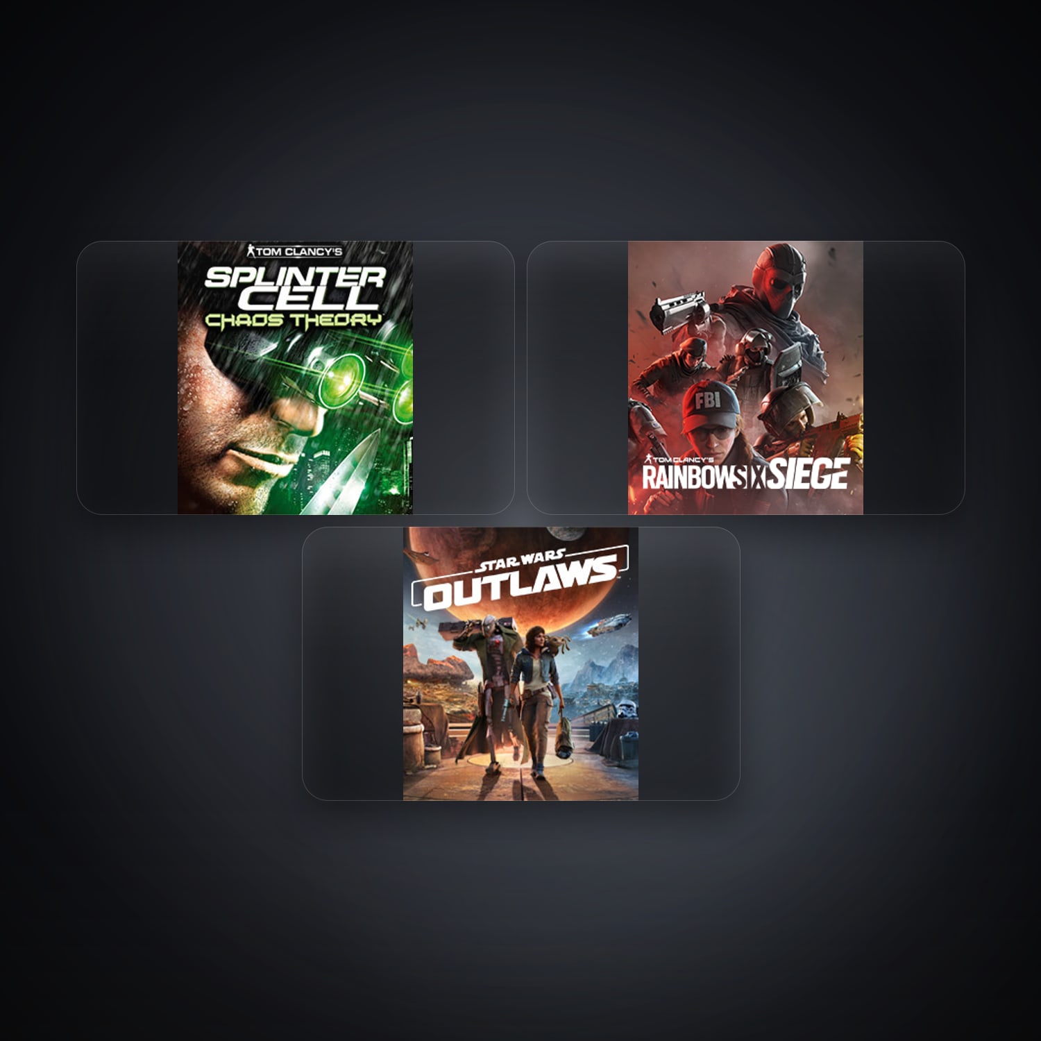 Ubisoft account — Tom Clancy's Splinter Cell Chaos Theory + Tom Clancy's Rainbow Six Siege — DE — 3 games — HabibiAccounts