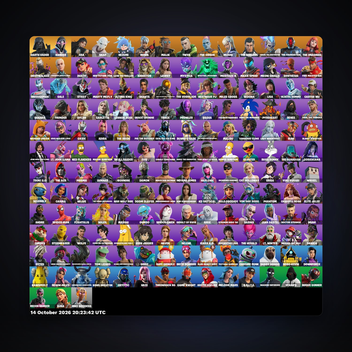 Era · Snap | 171 Skins | 1.1K V-Bucks | Level 1718 | 208 Wins