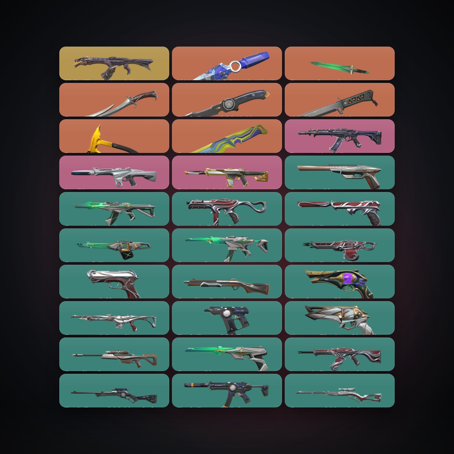 Valorant account: EU Gold 1 locker — 7 knives, 87 skins, lvl 296 — 31 LoL champions — HabibiAccounts