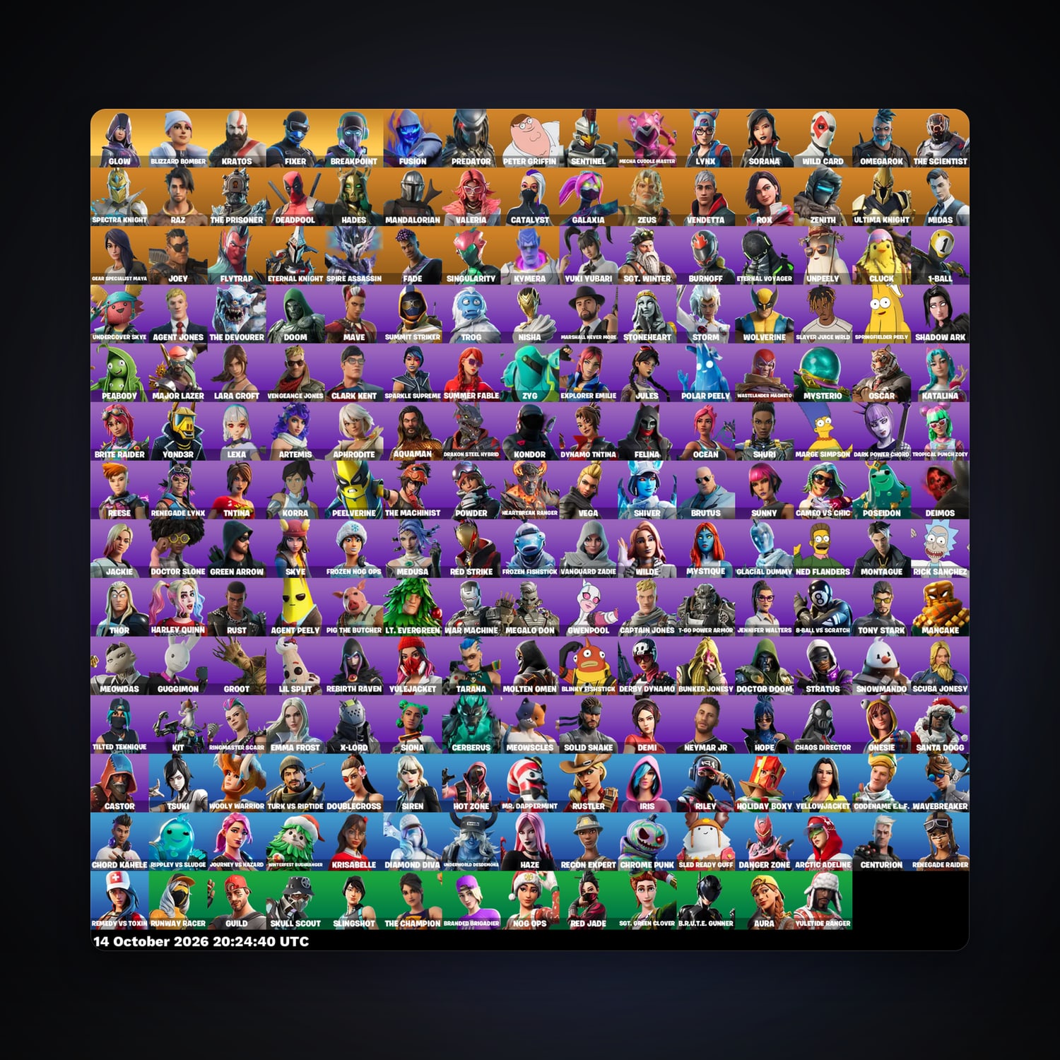 Fortnite account with Fusion & Predator — 208 skins — 1.2K V-Bucks — lvl 3438 — HabibiAccounts