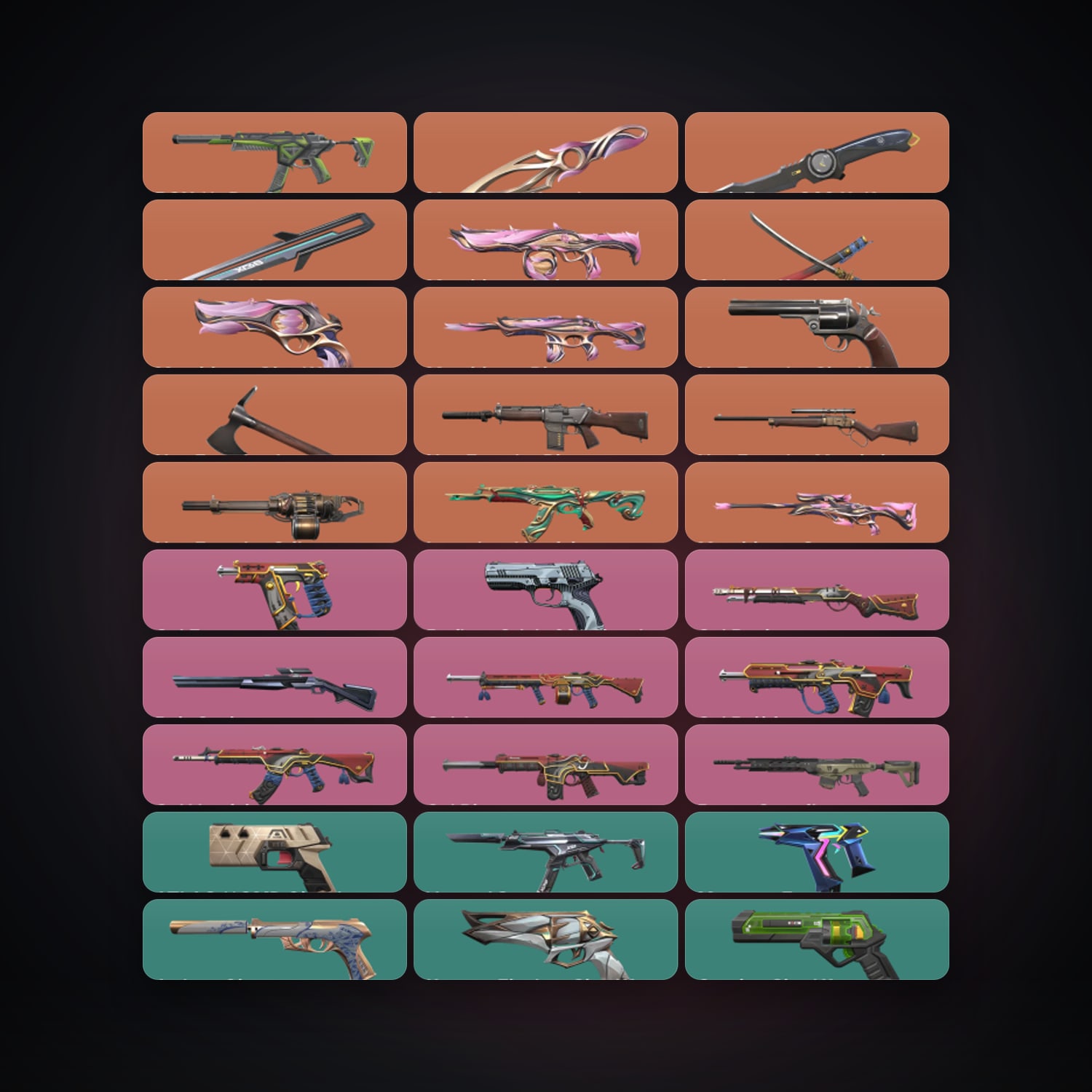 Valorant account: AP Diamond 1 locker — 5 knives, 95 skins, lvl 570 — HabibiAccounts