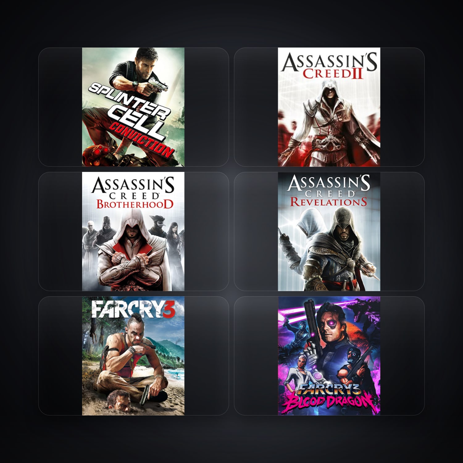 Ubisoft account — Tom Clancy's Splinter Cell Conviction + Assassin's Creed II — PL — 11 games — HabibiAccounts