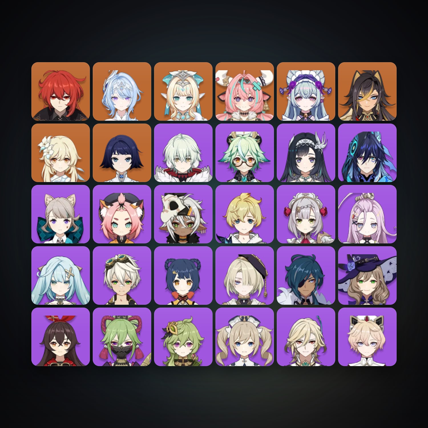 Genshin Impact | AR 55 | 32 Chars | 6× 5★ — Genshin / miHoYo Account — HabibiAccounts