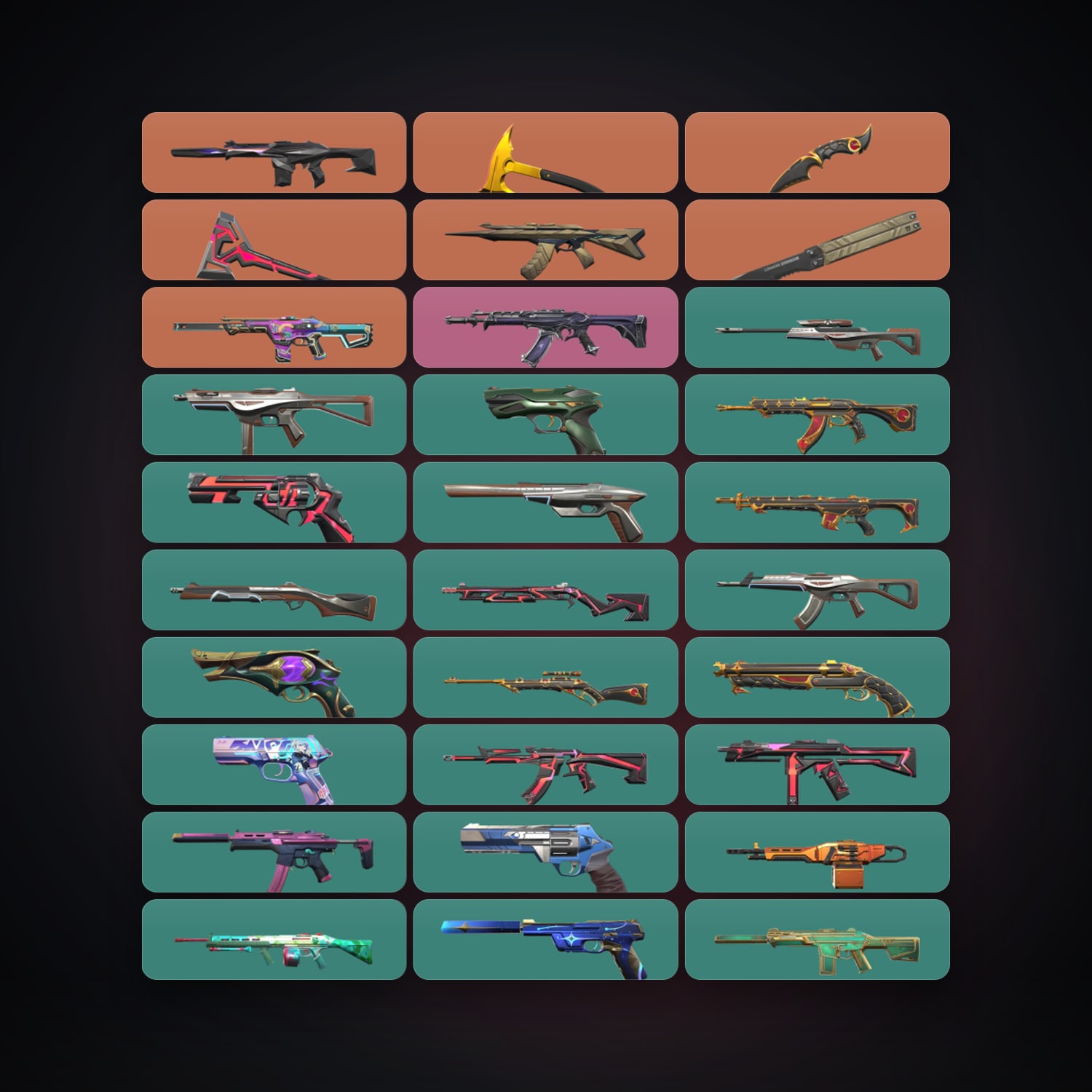 Valorant account: EU Plat 1 locker — 4 knives, 71 skins, lvl 306 — 173 LoL champions, 108 LoL skins — HabibiAccounts