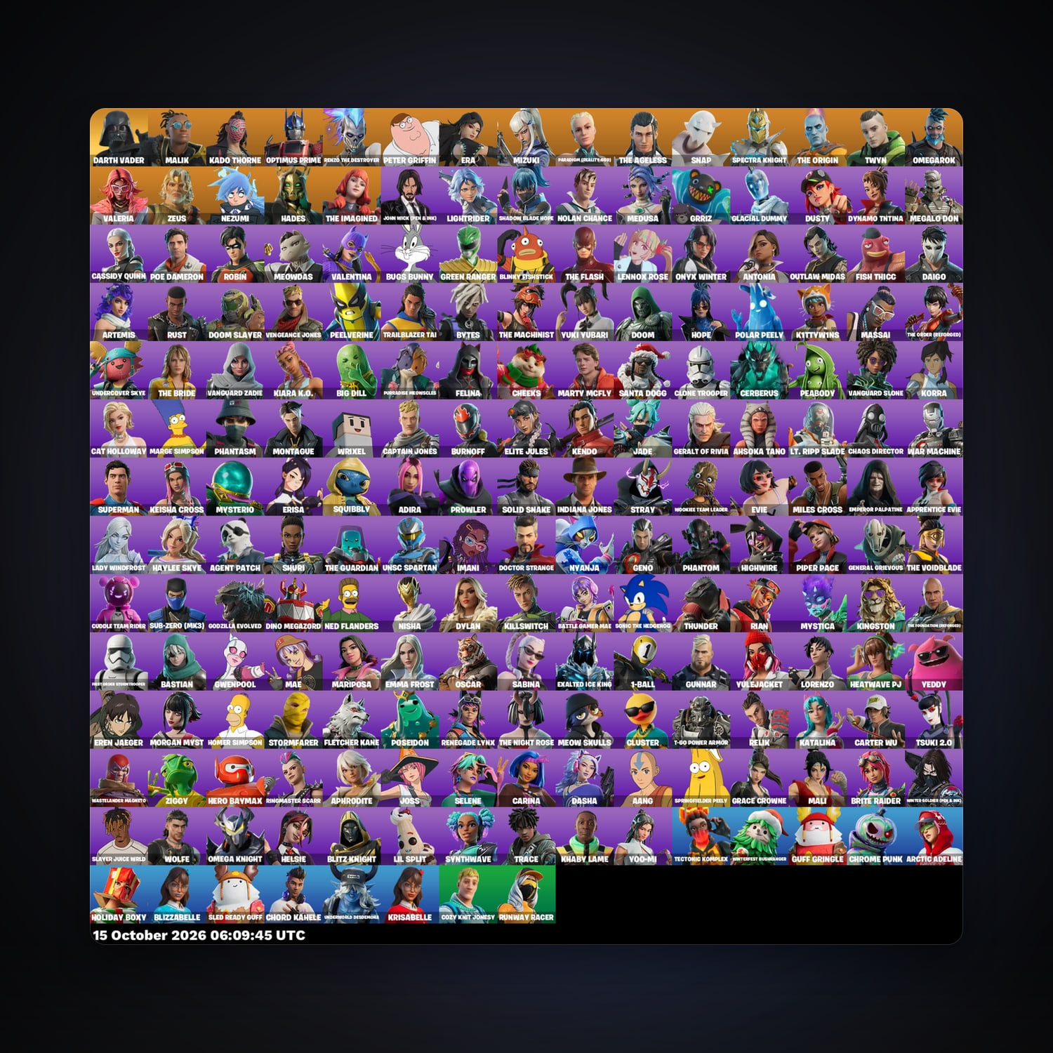 Fortnite account with Malik & Kado Thorne — 203 skins — 800 V-Bucks — lvl 4300 — HabibiAccounts