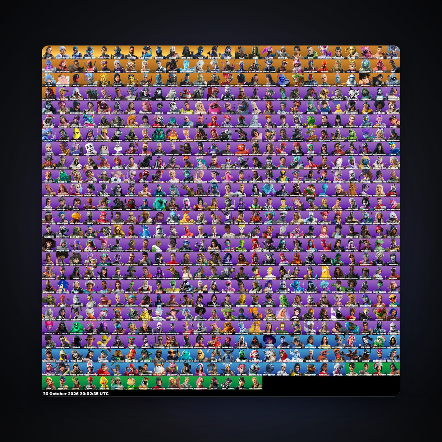 Fortnite account with John Wick & Aloy — 640 skins — 300 V-Bucks — lvl 4730 — HabibiAccounts