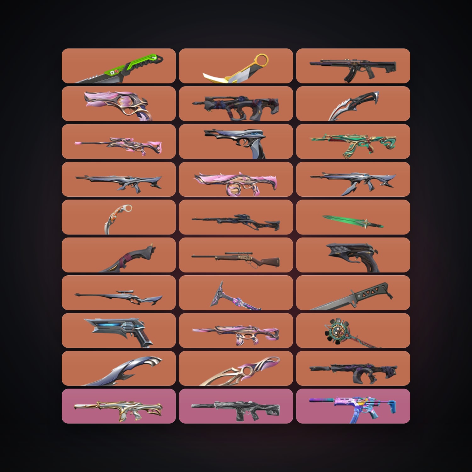 Valorant account: NA Plat 1 locker — 11 knives, 125 skins, lvl 348 — 134 LoL champions, 45 LoL skins — HabibiAccounts