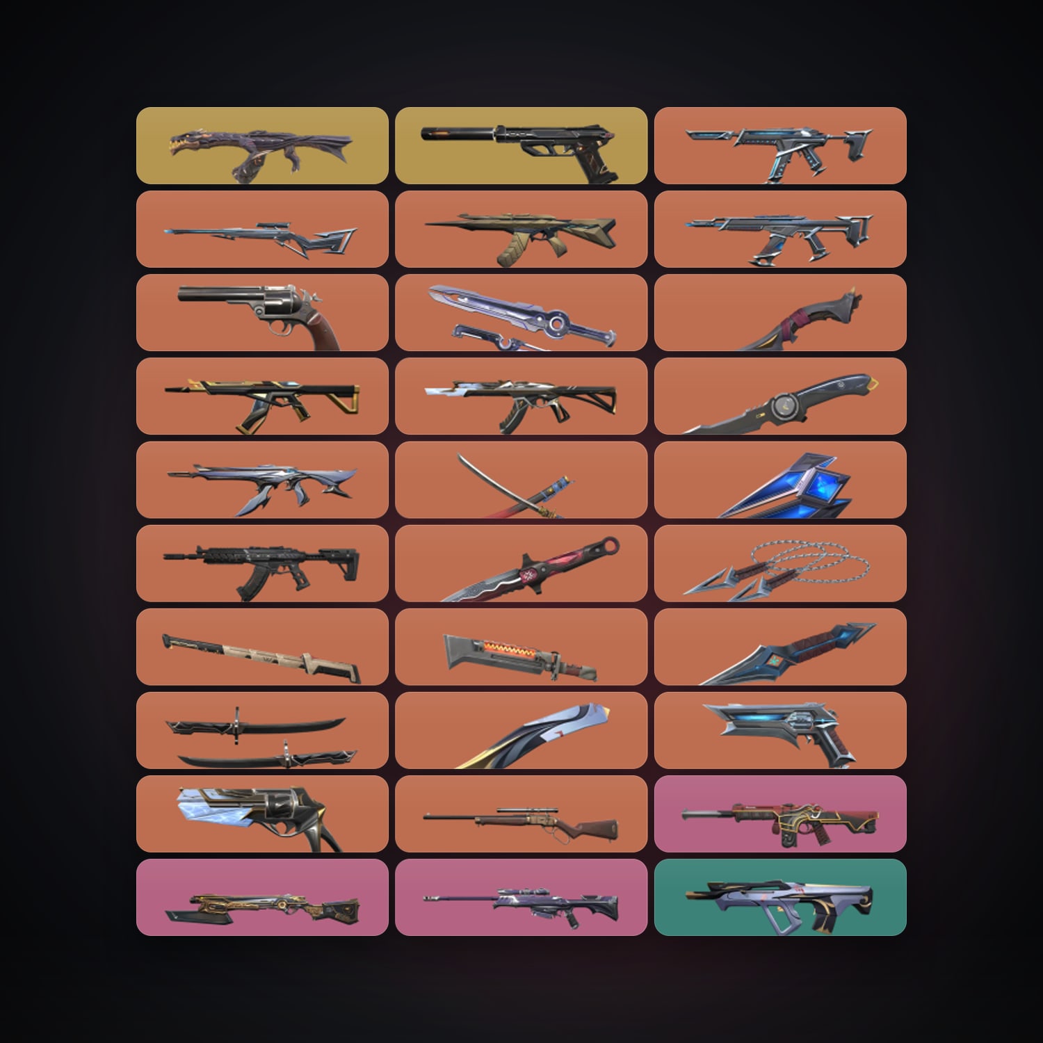 Valorant account: BR Diamond 1 locker — 12 knives, 124 skins, lvl 277 — 173 LoL champions, 123 LoL skins — HabibiAccounts