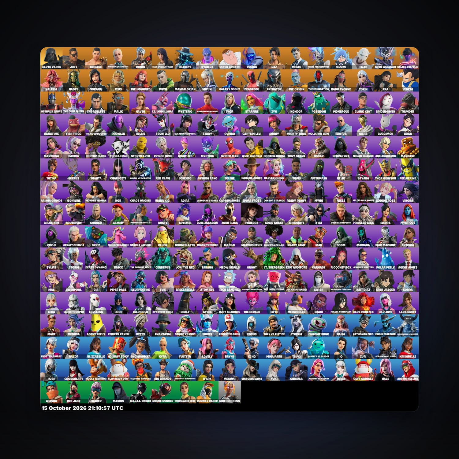 Fortnite account with Midas & Joey — 264 skins — 100 V-Bucks — lvl 3486 — HabibiAccounts
